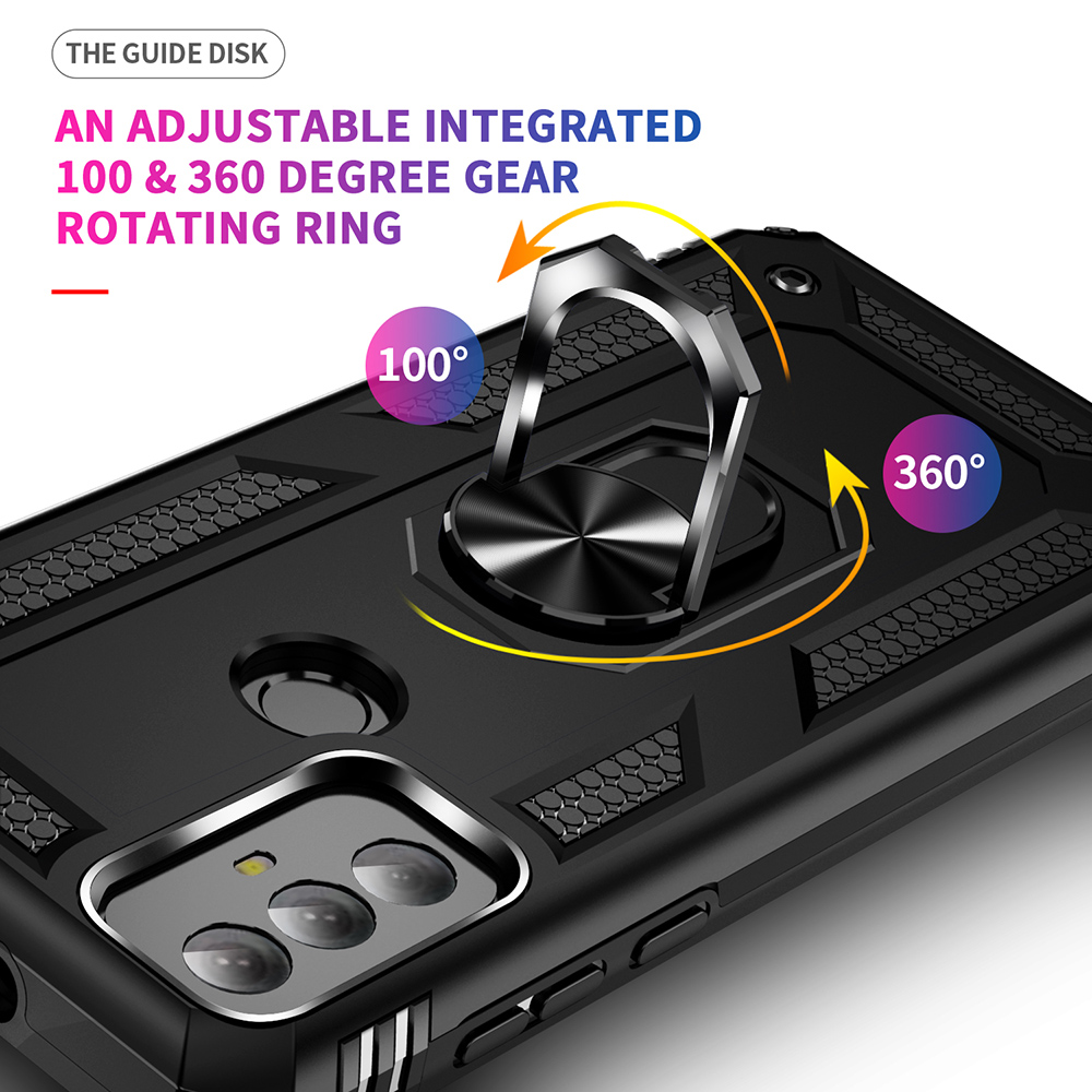 Funda protectora híbrida blindada de alta resistencia con soporte anillo para Motorola Moto G Play 2023 - Imagen 13 de 36