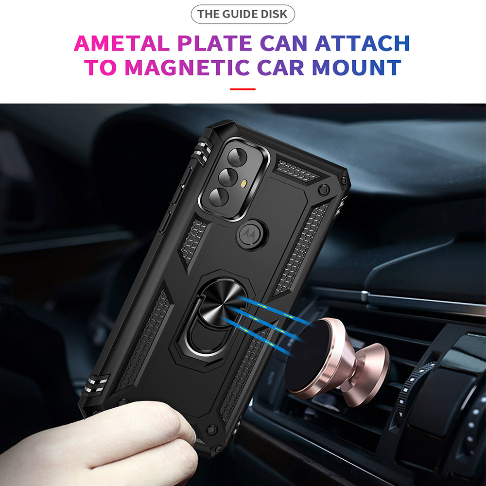 Funda protectora híbrida blindada de alta resistencia con soporte anillo para Motorola Moto G Play 2023 - Imagen 15 de 36