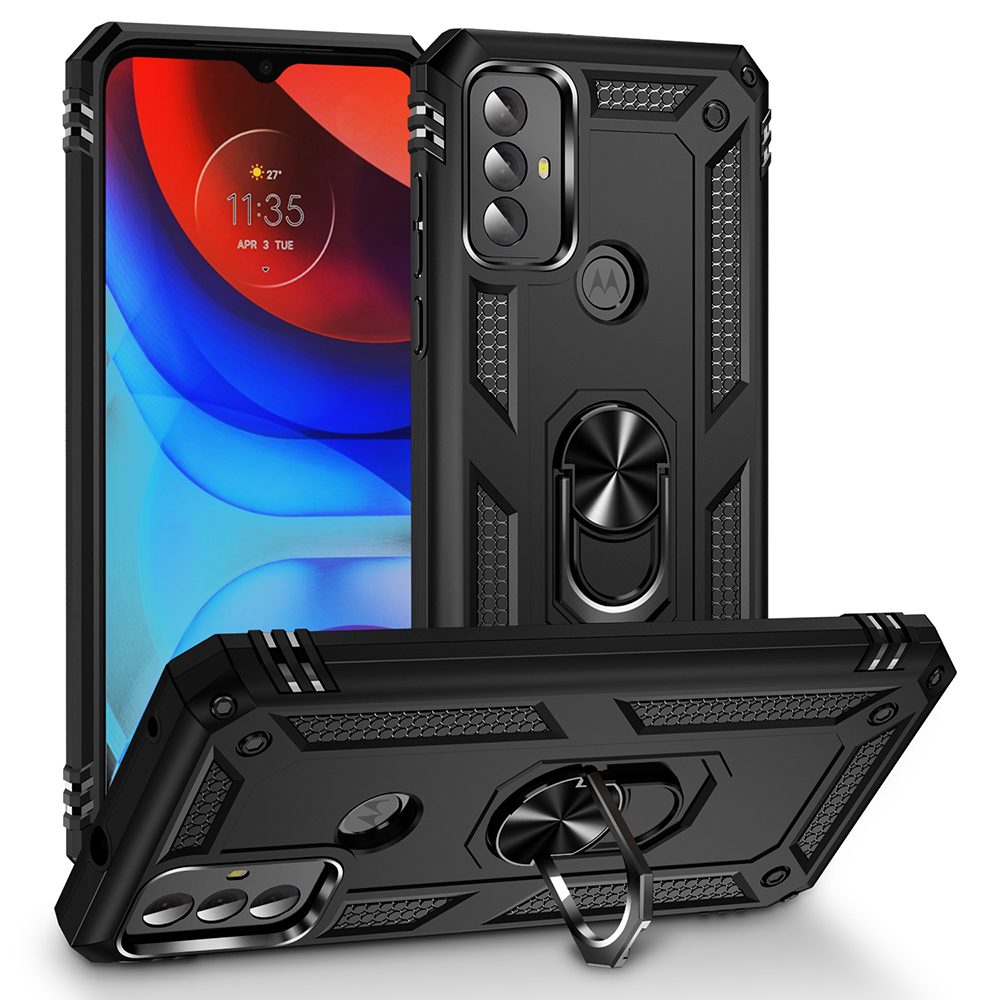 Funda protectora híbrida blindada de alta resistencia con soporte anillo para Motorola Moto G Play 2023 - Imagen 11 de 36