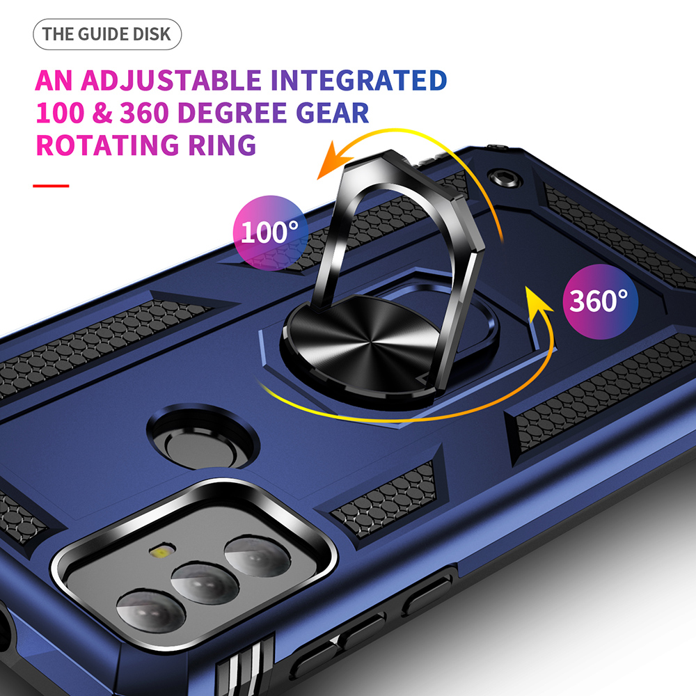 Funda protectora híbrida blindada de alta resistencia con soporte anillo para Motorola Moto G Play 2023 - Imagen 31 de 36