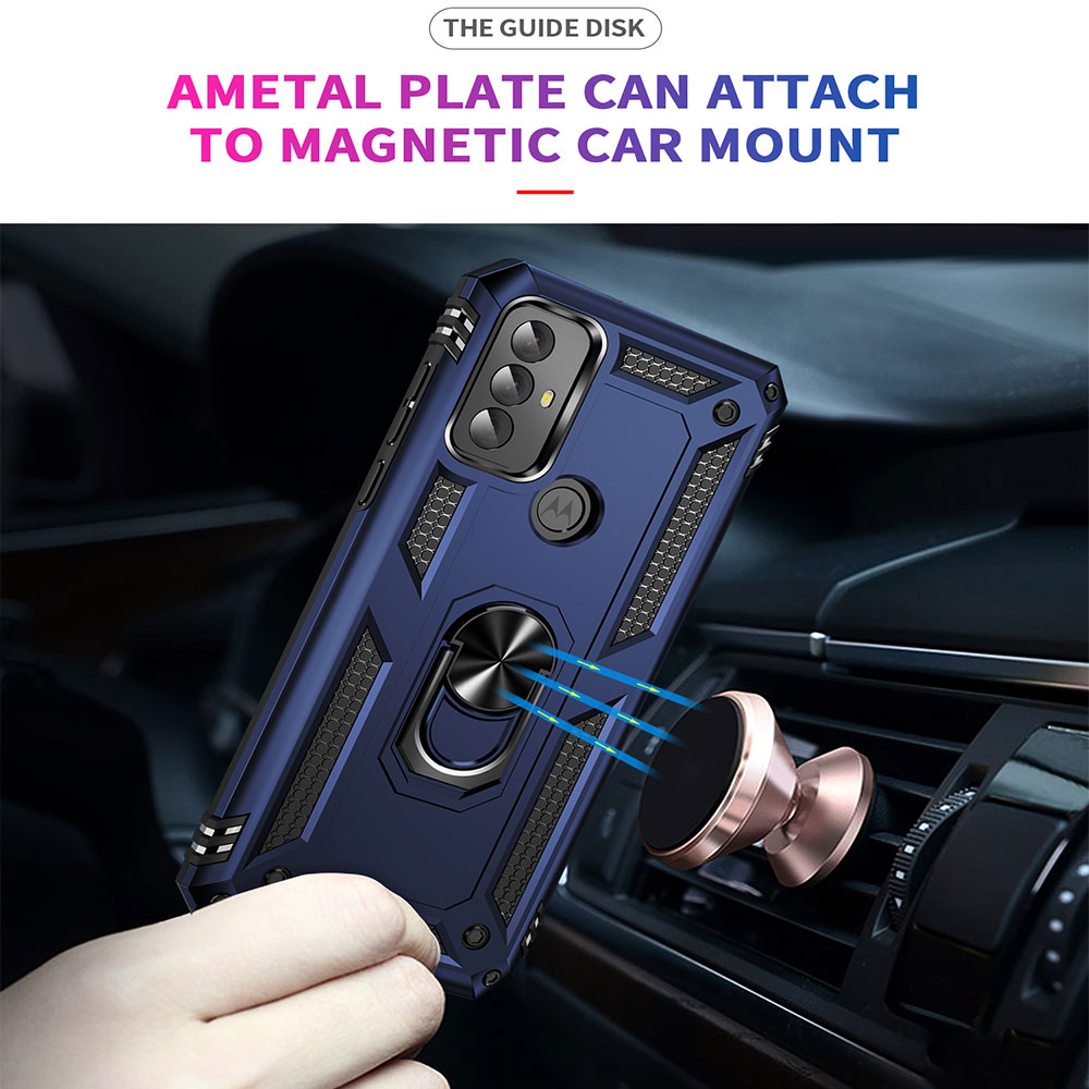 Funda protectora híbrida blindada de alta resistencia con soporte anillo para Motorola Moto G Play 2023 - Imagen 33 de 36