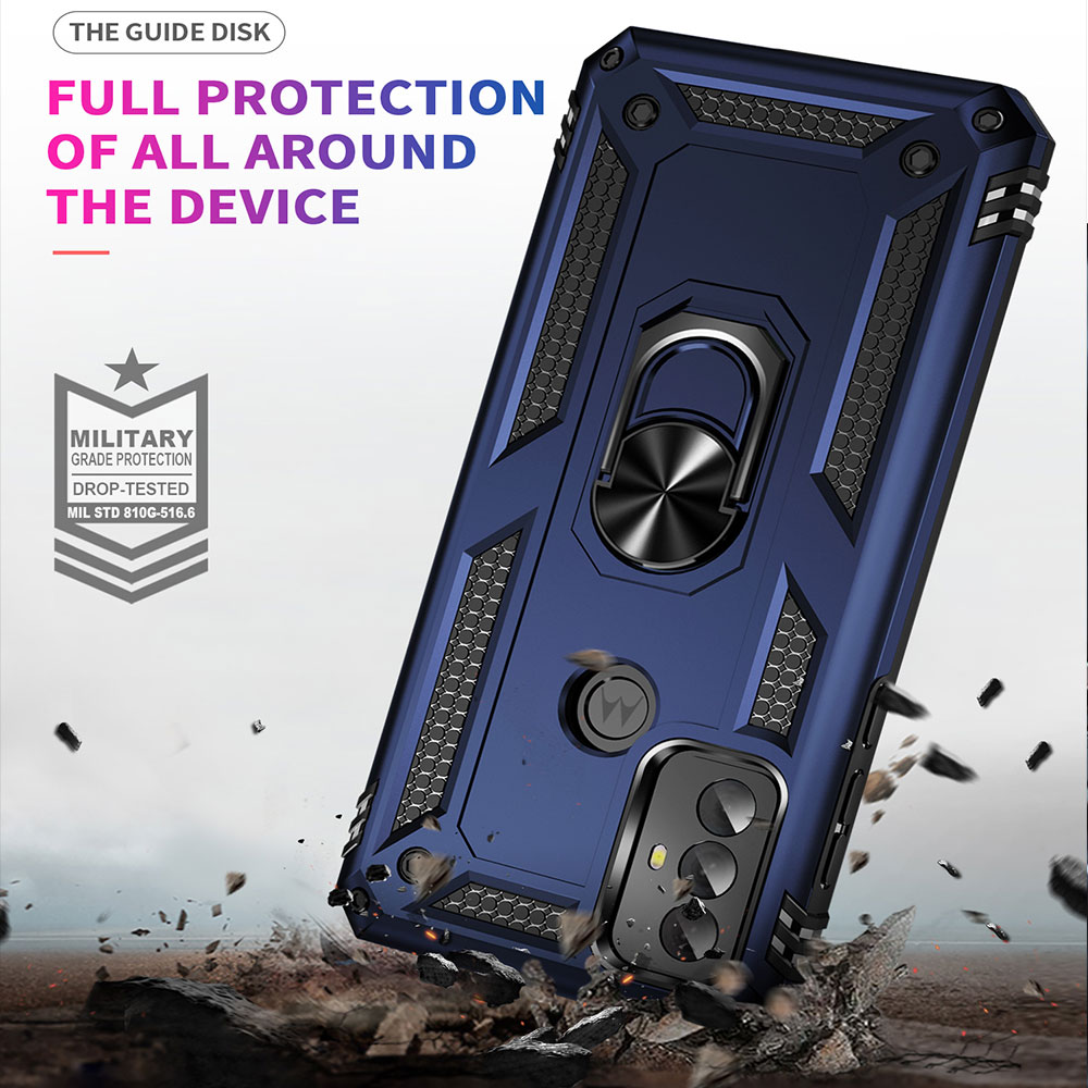 Funda protectora híbrida blindada de alta resistencia con soporte anillo para Motorola Moto G Play 2023 - Imagen 34 de 36