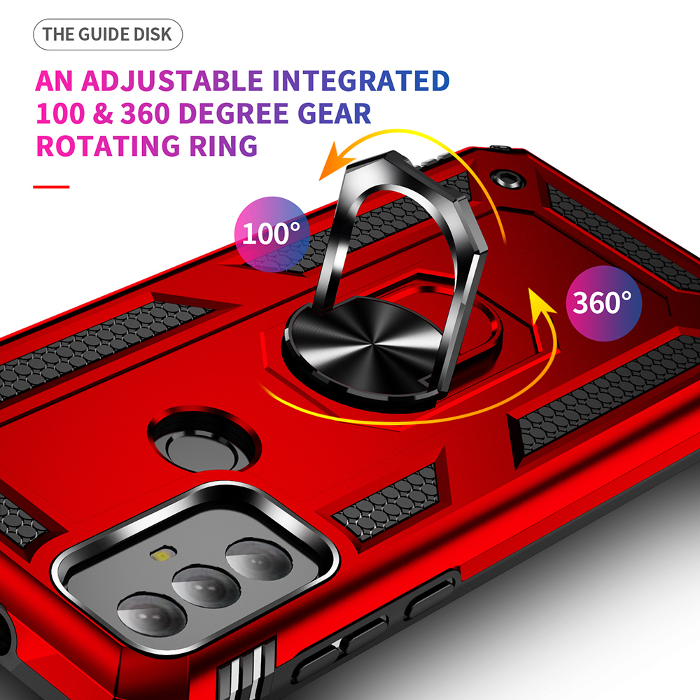 Funda protectora híbrida blindada de alta resistencia con soporte anillo para Motorola Moto G Play 2023 - Imagen 22 de 36
