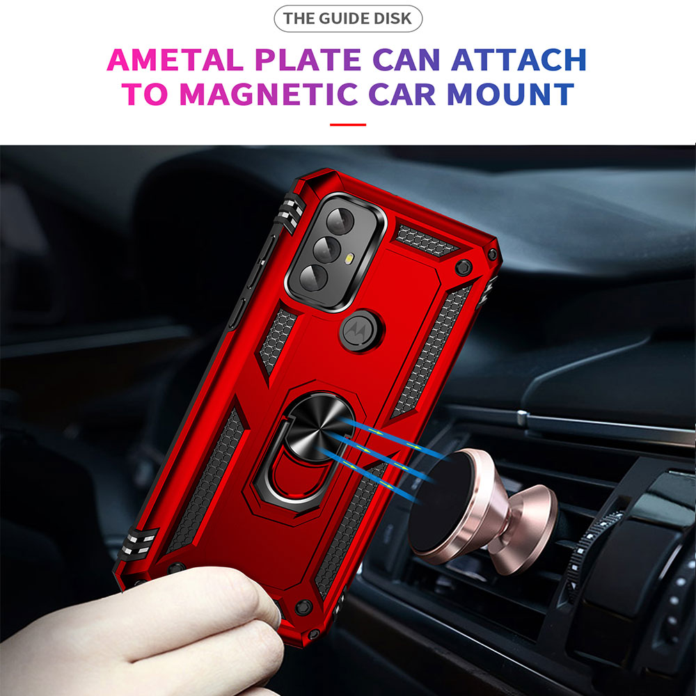 Funda protectora híbrida blindada de alta resistencia con soporte anillo para Motorola Moto G Play 2023 - Imagen 24 de 36