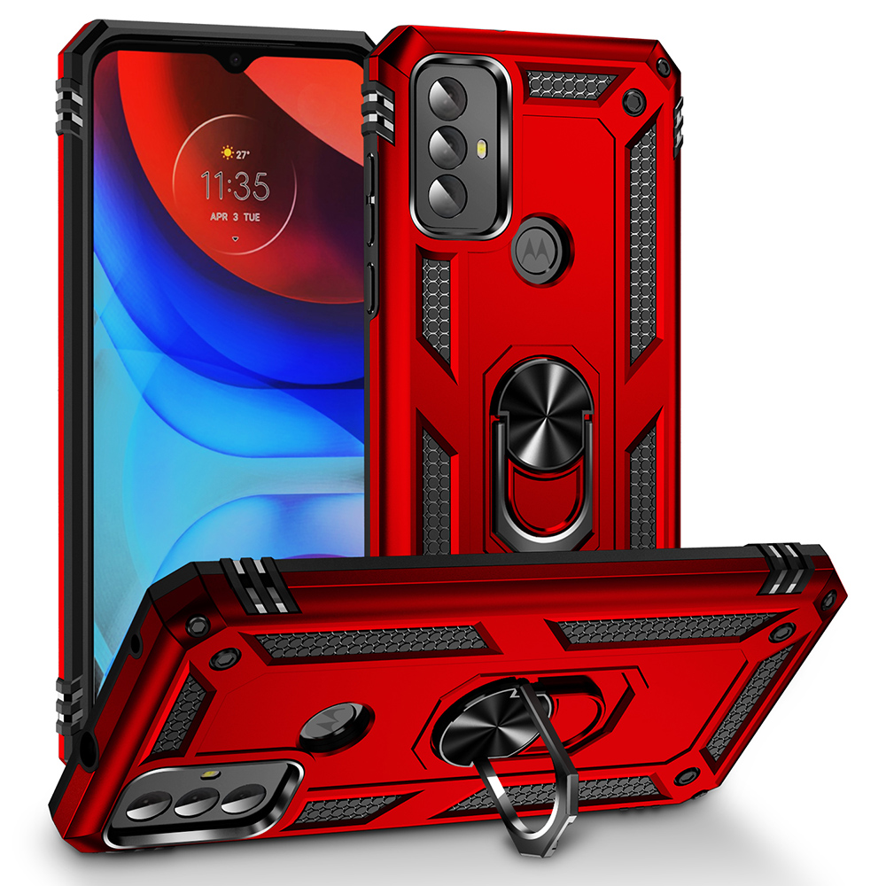 Funda protectora híbrida blindada de alta resistencia con soporte anillo para Motorola Moto G Play 2023 - Imagen 20 de 36