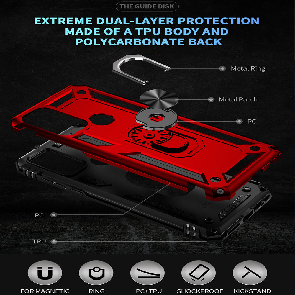 Funda protectora híbrida blindada de alta resistencia con soporte anillo para Motorola Moto G Play 2023 - Imagen 23 de 36