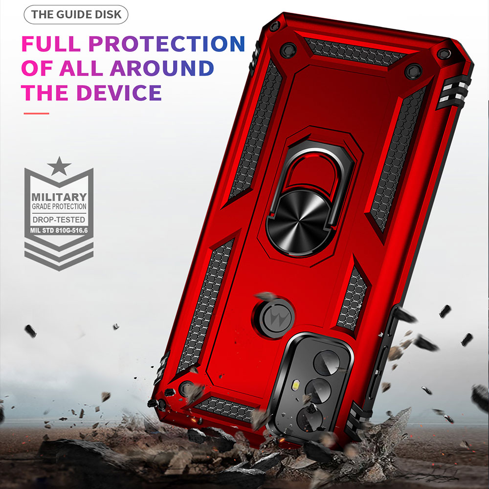 Funda protectora híbrida blindada de alta resistencia con soporte anillo para Motorola Moto G Play 2023 - Imagen 25 de 36