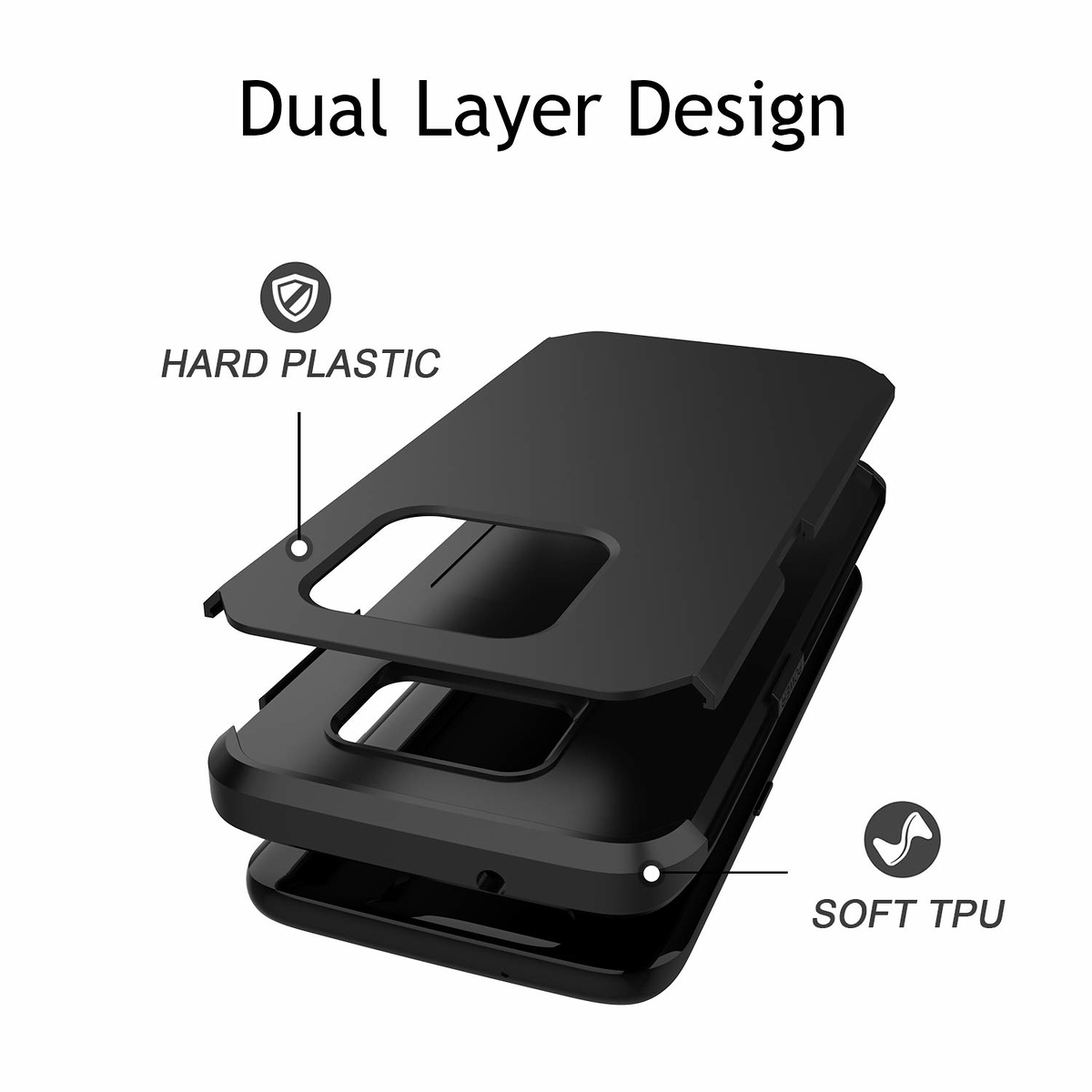 For Samsung Galaxy A03S Stylish Design 2 in 1 Hard Shockproof Hybrid Case Cover - Picture 17 of 40