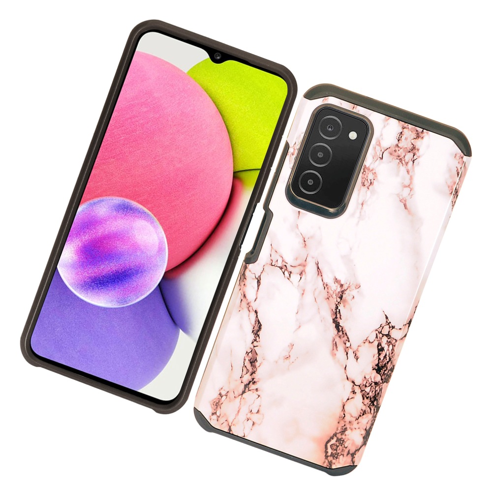 For Samsung Galaxy A03S Stylish Design 2 in 1 Hard Shockproof Hybrid Case Cover - Picture 10 of 40
