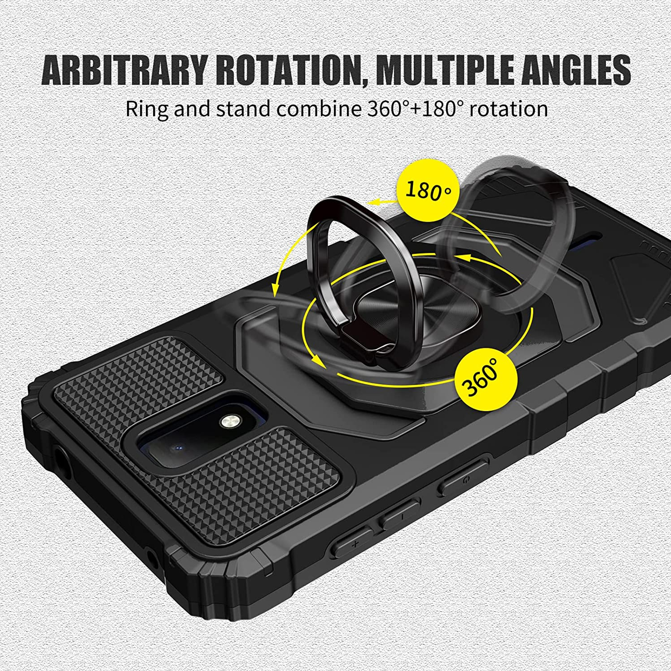 For TCL 30 T /T603 Stand 2in1 Ring Holder Kickstand Hybrid Armor TPU Case Cover - Picture 18 of 30