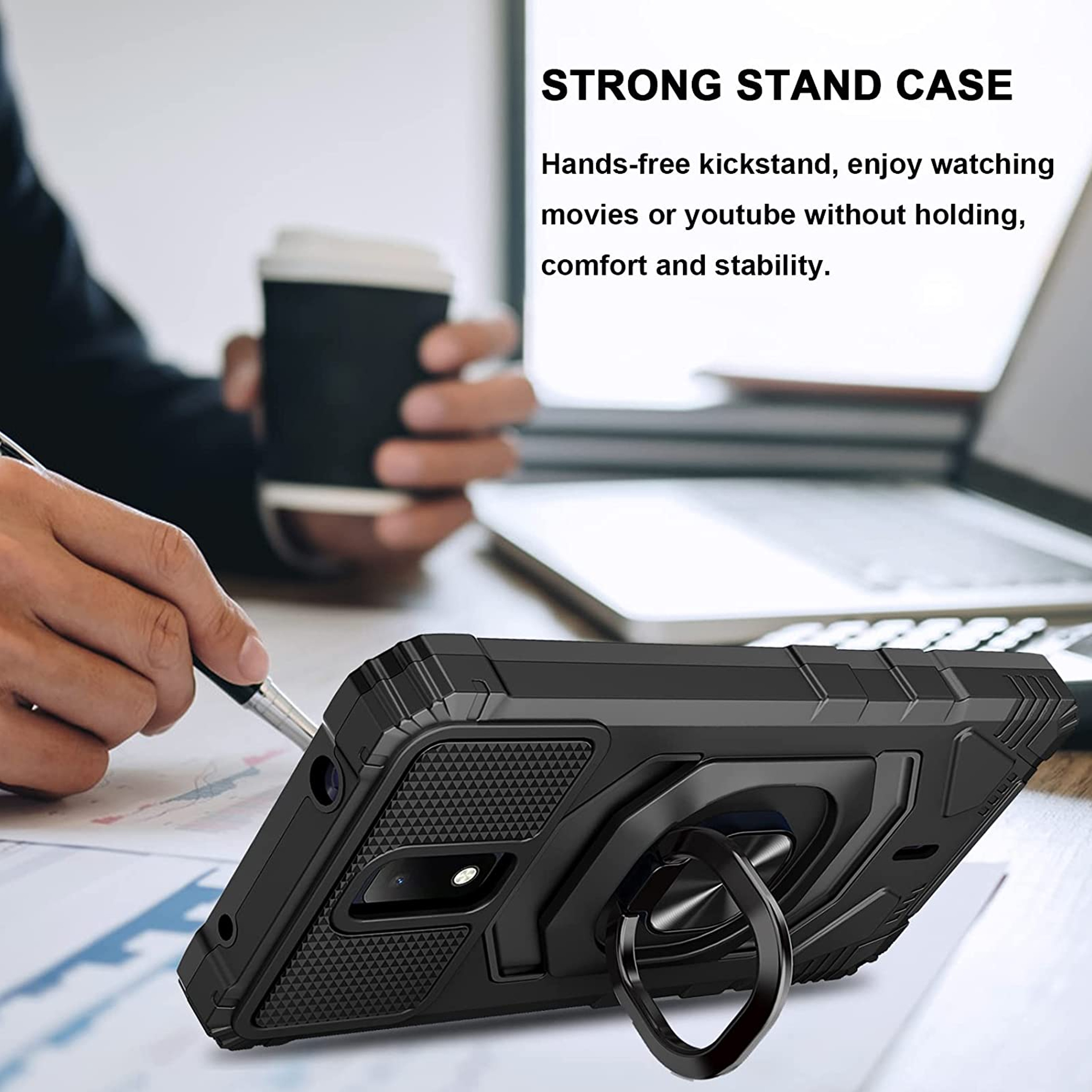 For TCL 30 T /T603 Stand 2in1 Ring Holder Kickstand Hybrid Armor TPU Case Cover - Picture 16 of 30
