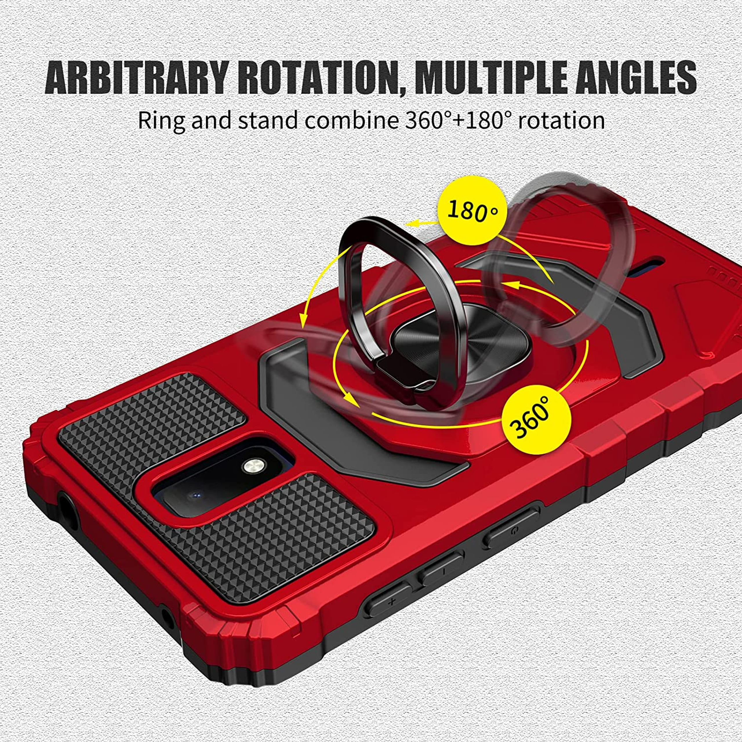 For TCL 30 T /T603 Stand 2in1 Ring Holder Kickstand Hybrid Armor TPU Case Cover - Picture 28 of 30