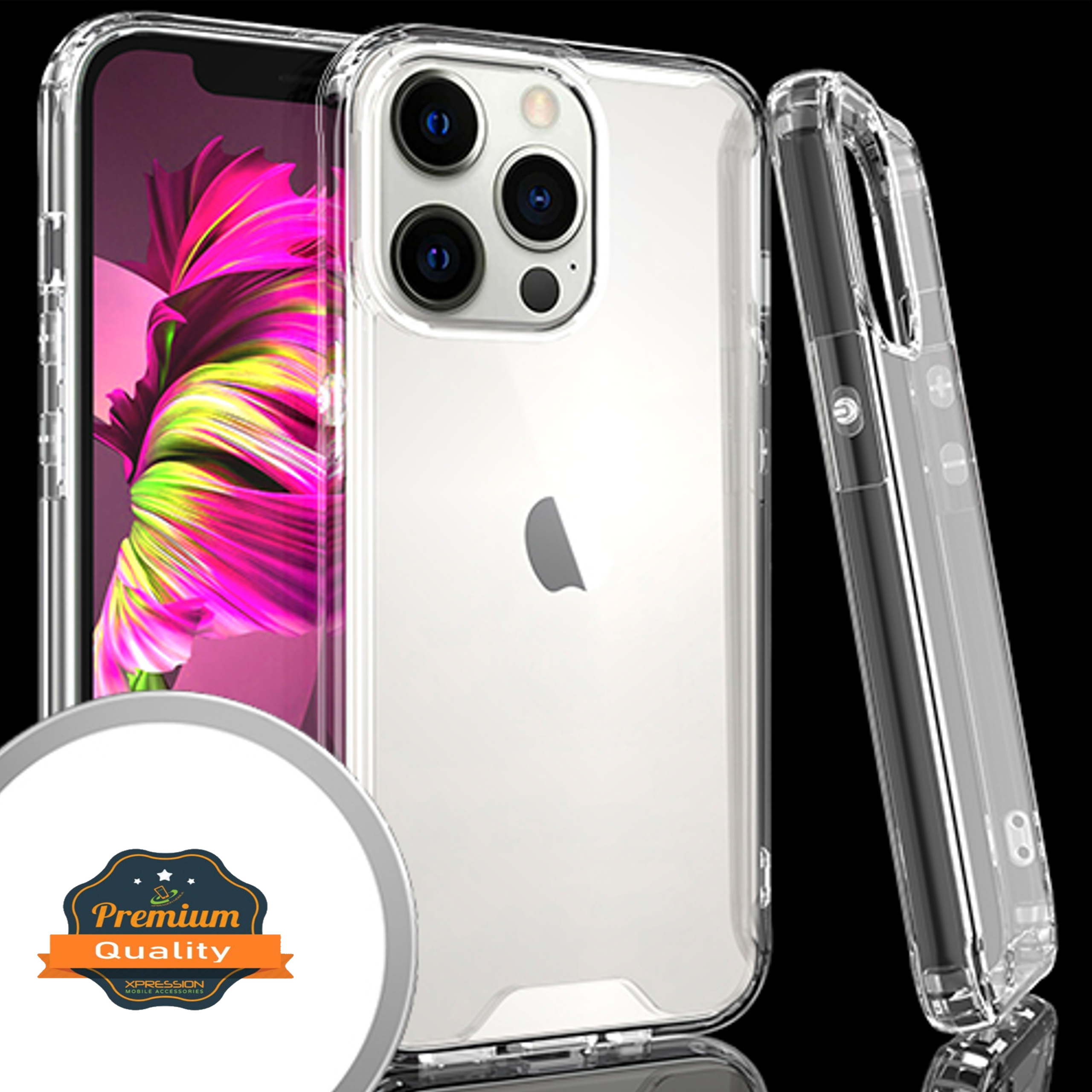 For Apple iPhone 14 Plus (6.7") Slim Hybrid Gummy TPU Clear Hard Back Case Cover - Picture 10 of 27