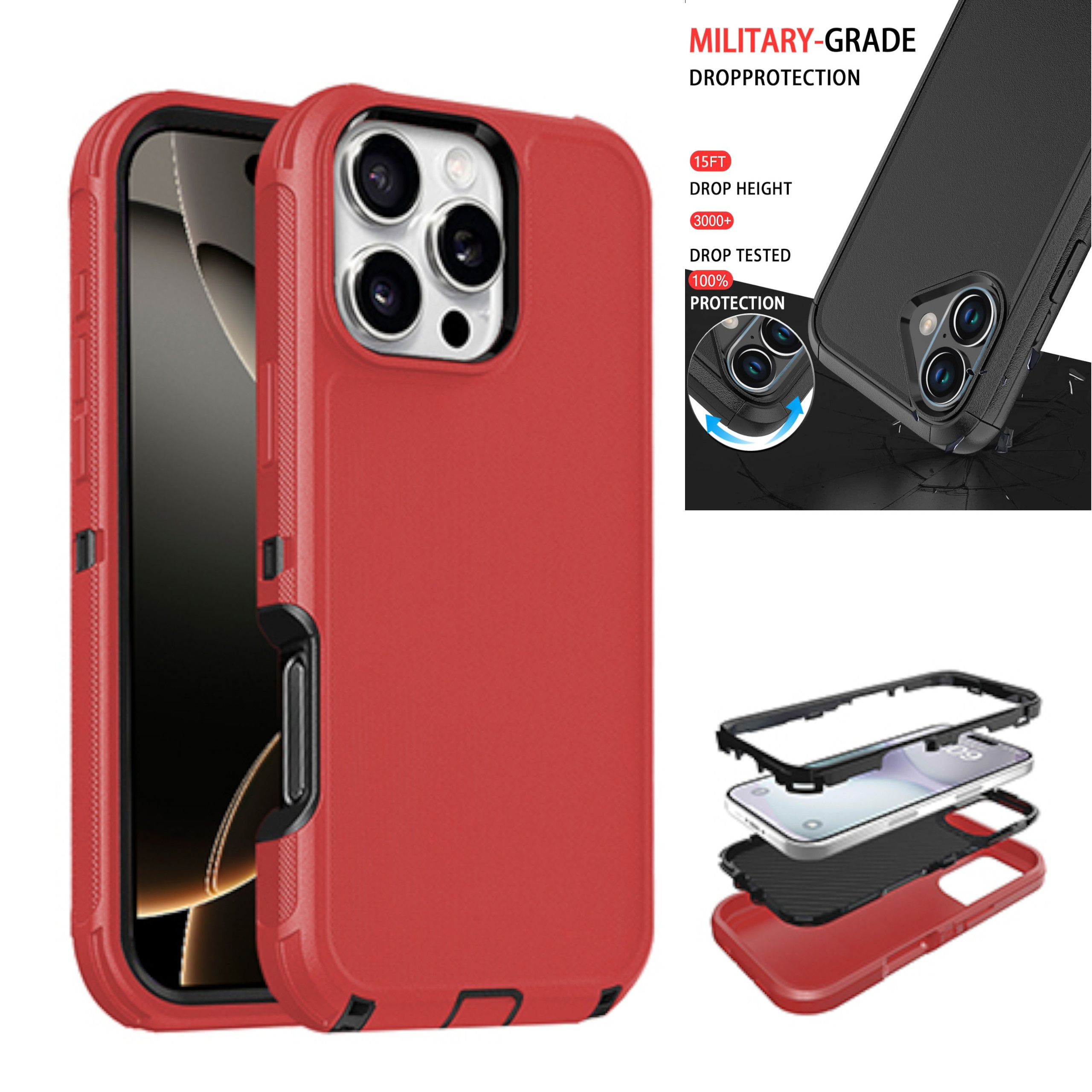COVERARY×familiar iPhoneケース　iPhone16Pro Amazon.com: FNTCASE for iPhone 16 Pro-Max Case: Military