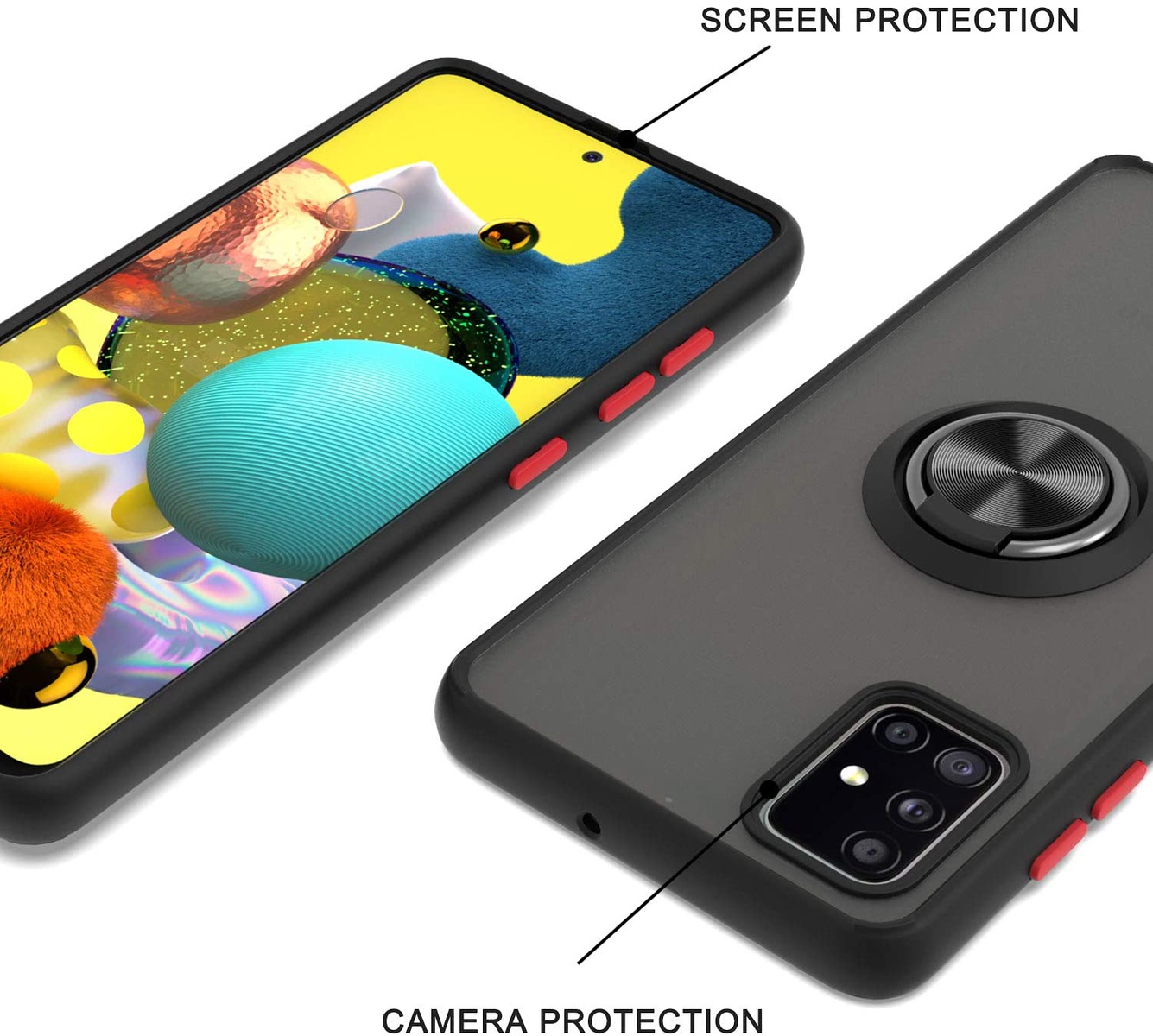 For Apple iPhone 16 Pro Max Ring Stand Holder Hybrid Matte TPU Frame Case Cover - Picture 14 of 32