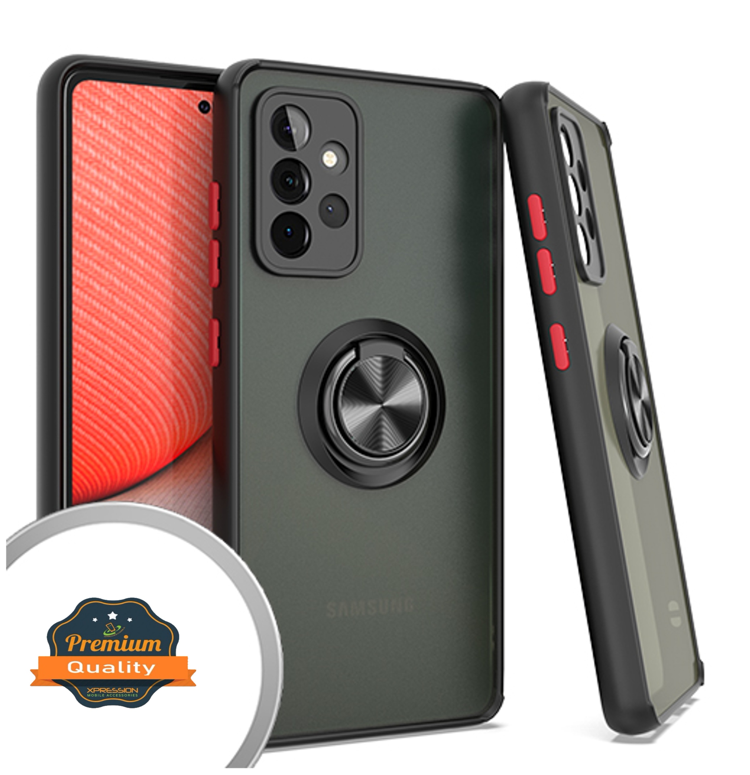 For Apple iPhone 16 Pro Max Ring Stand Holder Hybrid Matte TPU Frame Case Cover - Picture 10 of 32