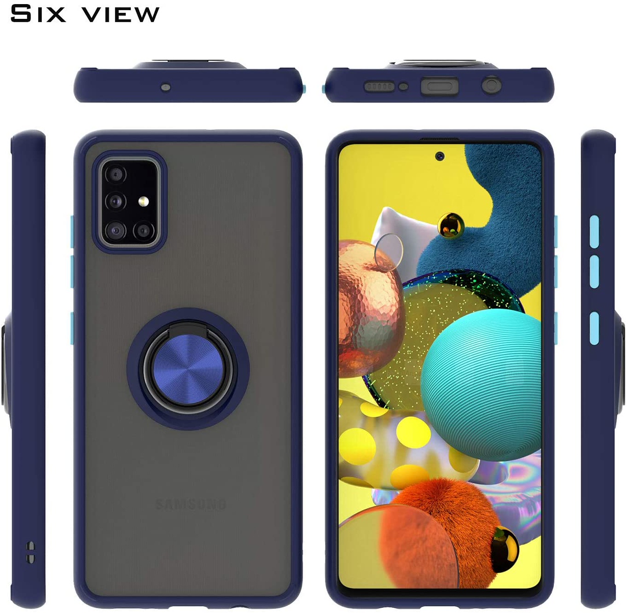 For Apple iPhone 16 Pro Max Ring Stand Holder Hybrid Matte TPU Frame Case Cover - Picture 20 of 32