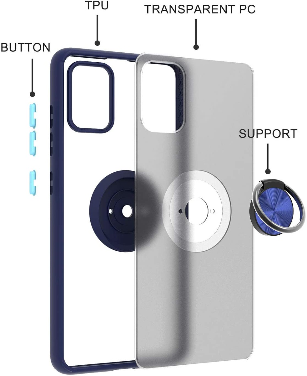 For Apple iPhone 16 Pro Max Ring Stand Holder Hybrid Matte TPU Frame Case Cover - Picture 21 of 32