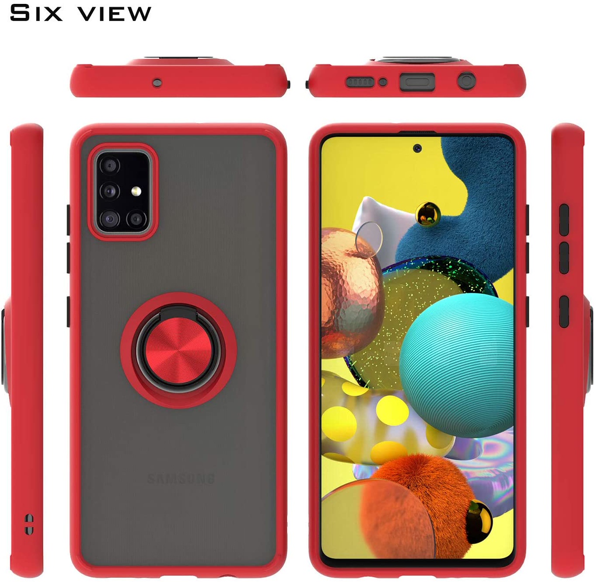 For Apple iPhone 16 Pro Max Ring Stand Holder Hybrid Matte TPU Frame Case Cover - Picture 28 of 32