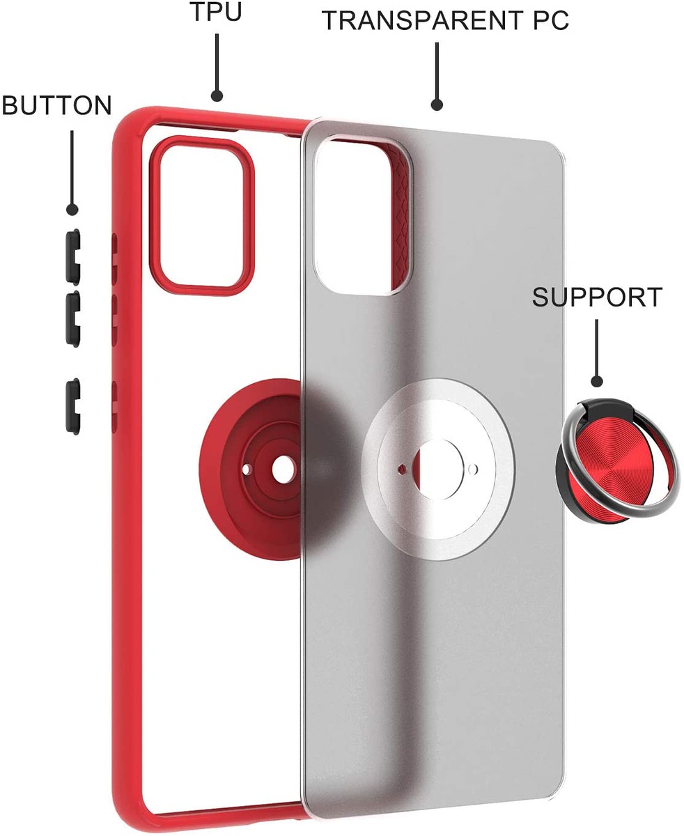 For Apple iPhone 16 Pro Max Ring Stand Holder Hybrid Matte TPU Frame Case Cover - Picture 29 of 32
