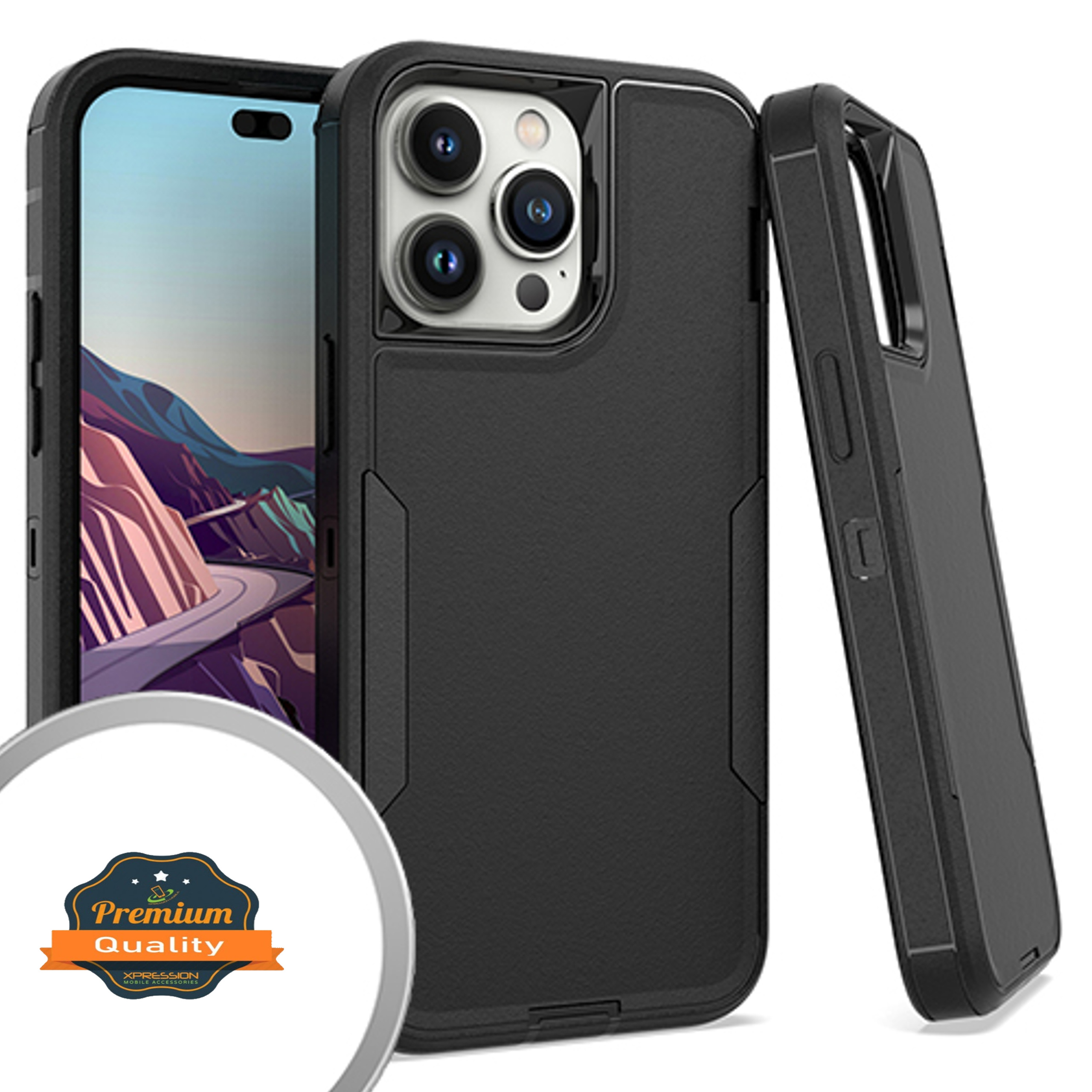 For Apple iPhone 16 Plus Tough Hybrid Shockproof Rubber 3in1 Armor Case Cover - Picture 10 of 37