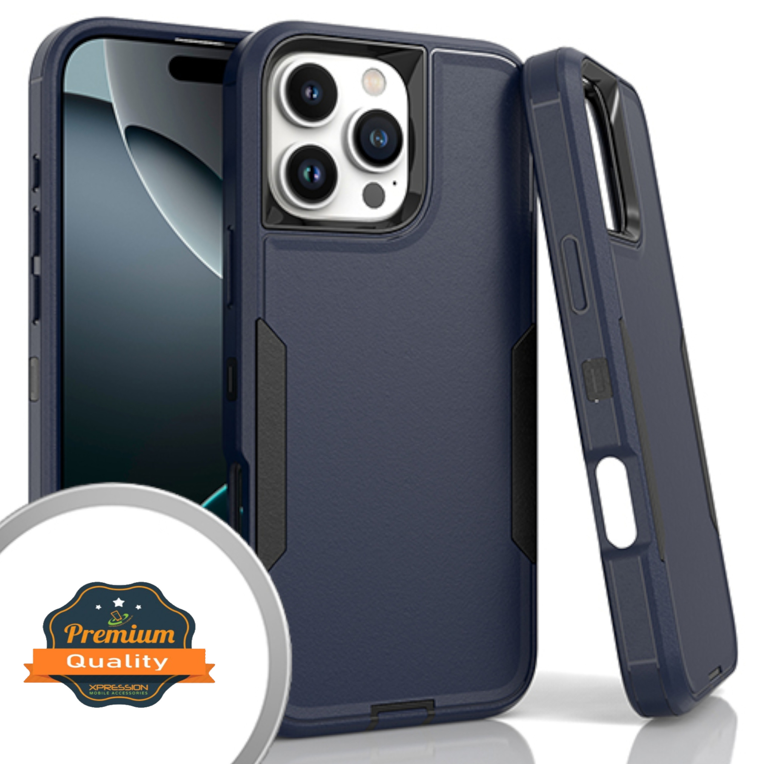 For Apple iPhone 16 Plus Tough Hybrid Shockproof Rubber 3in1 Armor Case Cover - Picture 21 of 37