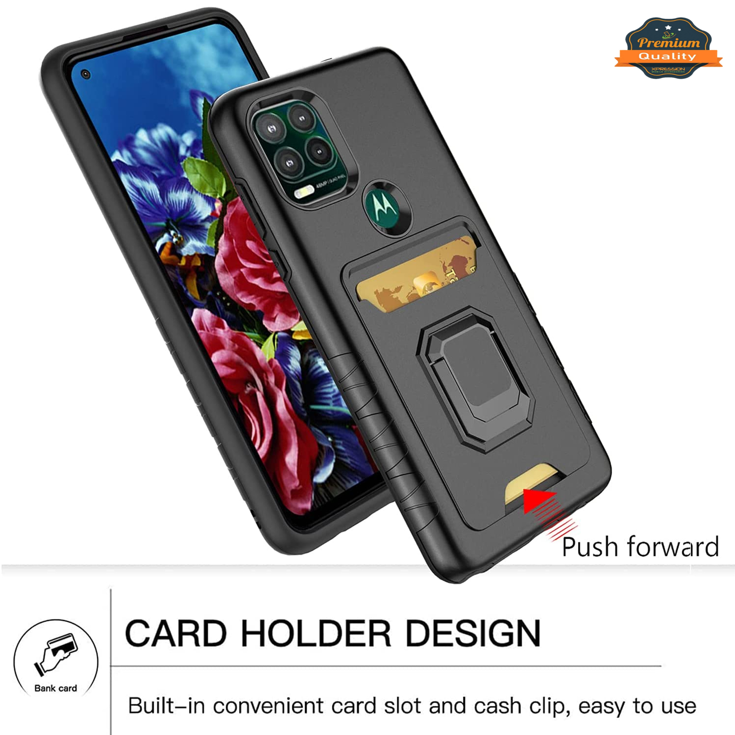 For Apple iPhone SE 3 (2022) /8/7 Wallet Credit Card Slot Ring Stand Case Cover - Picture 15 of 37