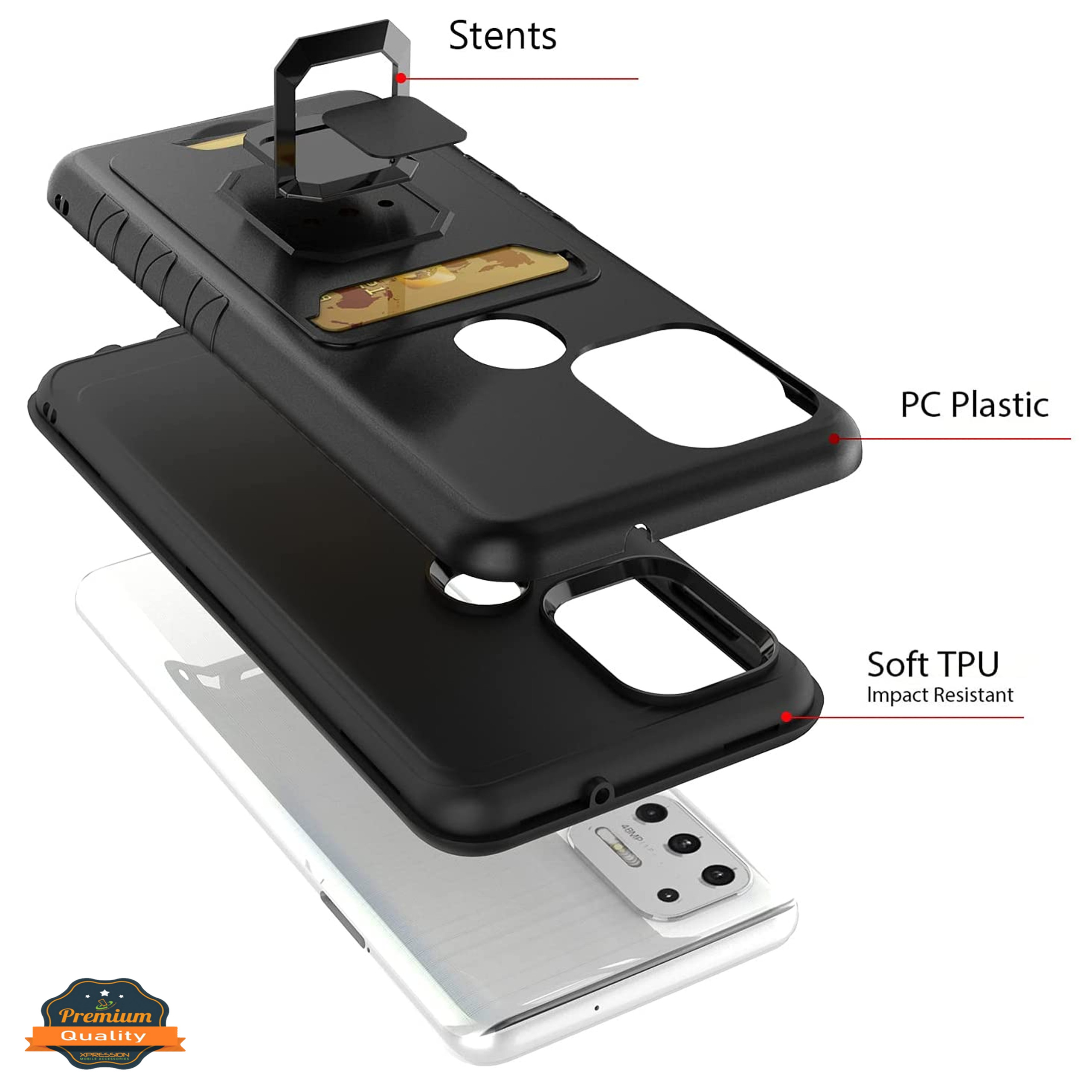 For Apple iPhone SE 3 (2022) /8/7 Wallet Credit Card Slot Ring Stand Case Cover - Picture 17 of 37