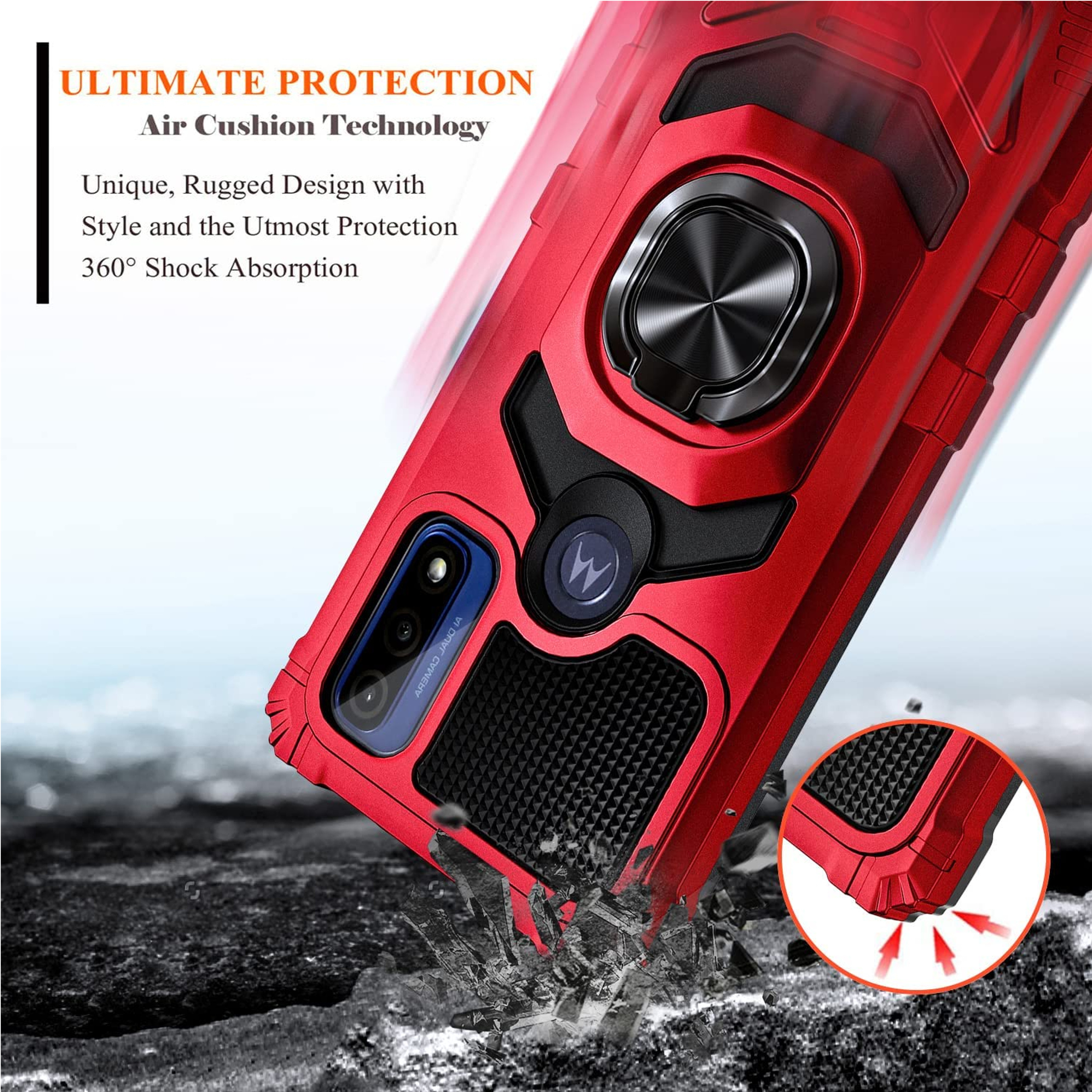 For TCL ION X Armor Hybrid Stand TPU PC Rugged Full-Body Ring Holder Case Cover - Picture 17 of 21