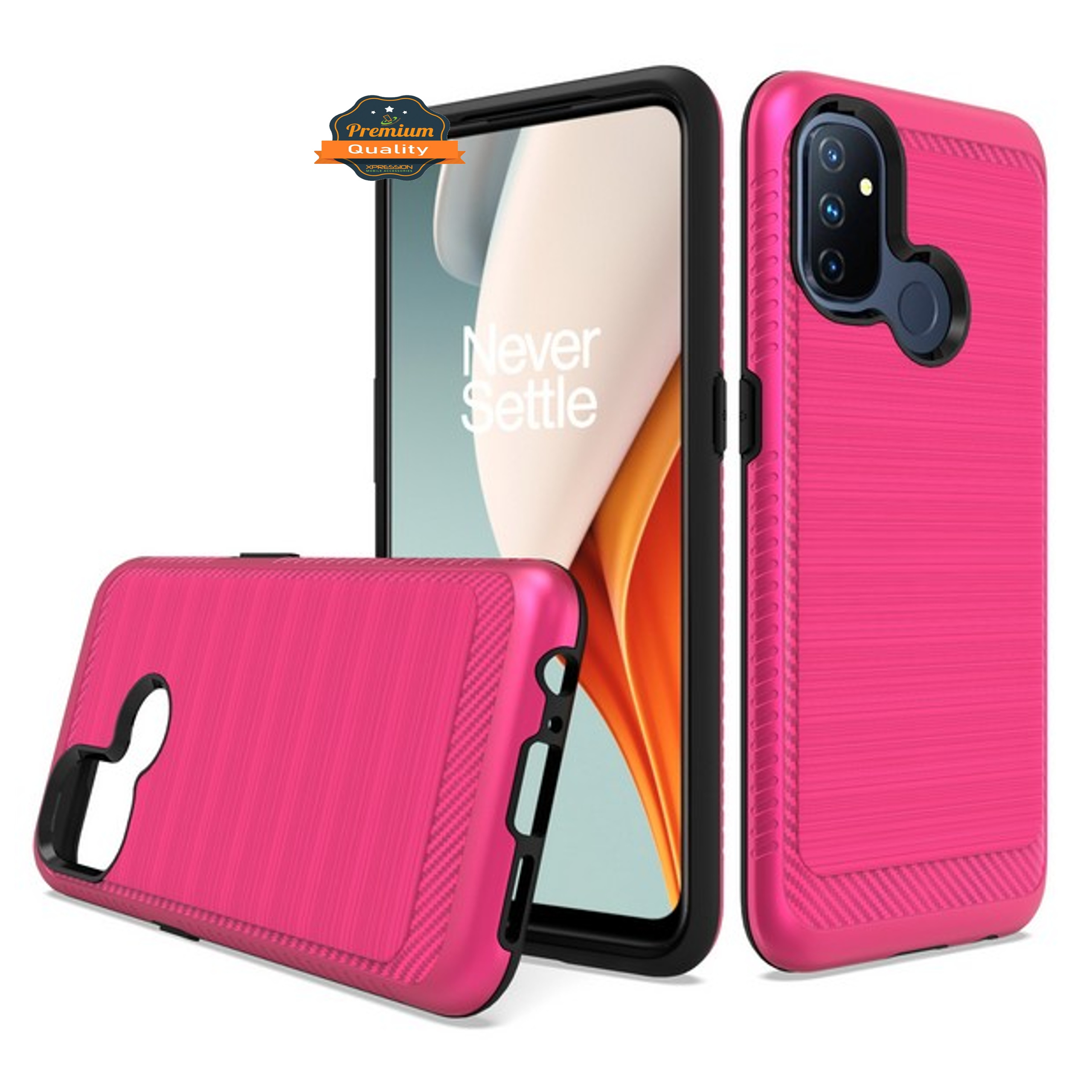For AT&T Calypso Brushed Texture Hybrid 2in1 TPU Rugged Carbon Fiber Case Cover - Picture 46 of 64