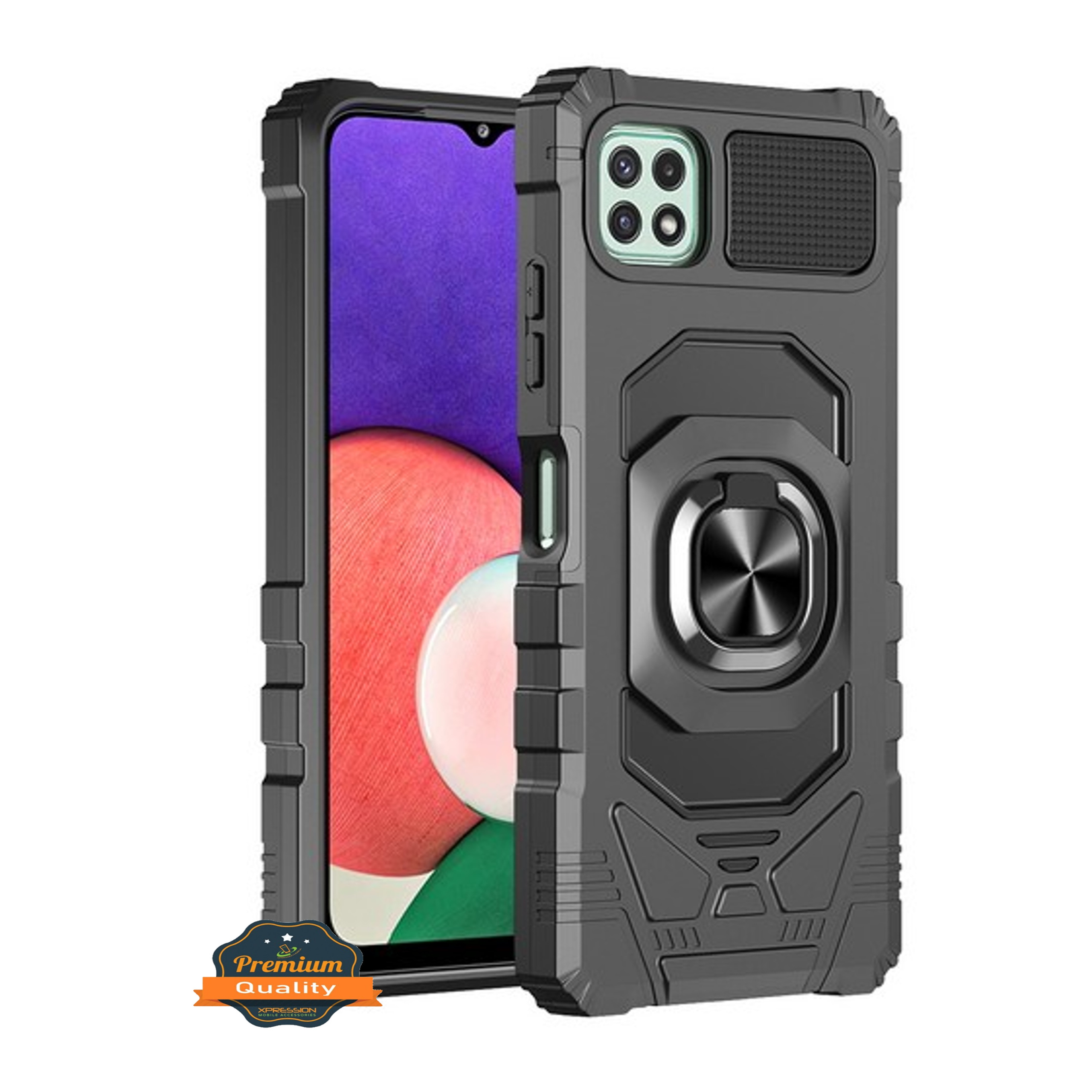 For Boost Mobile Celero 5G PLUS Hybrid Magnetic Ring Kickstand Armor Case Cover - Picture 10 of 41