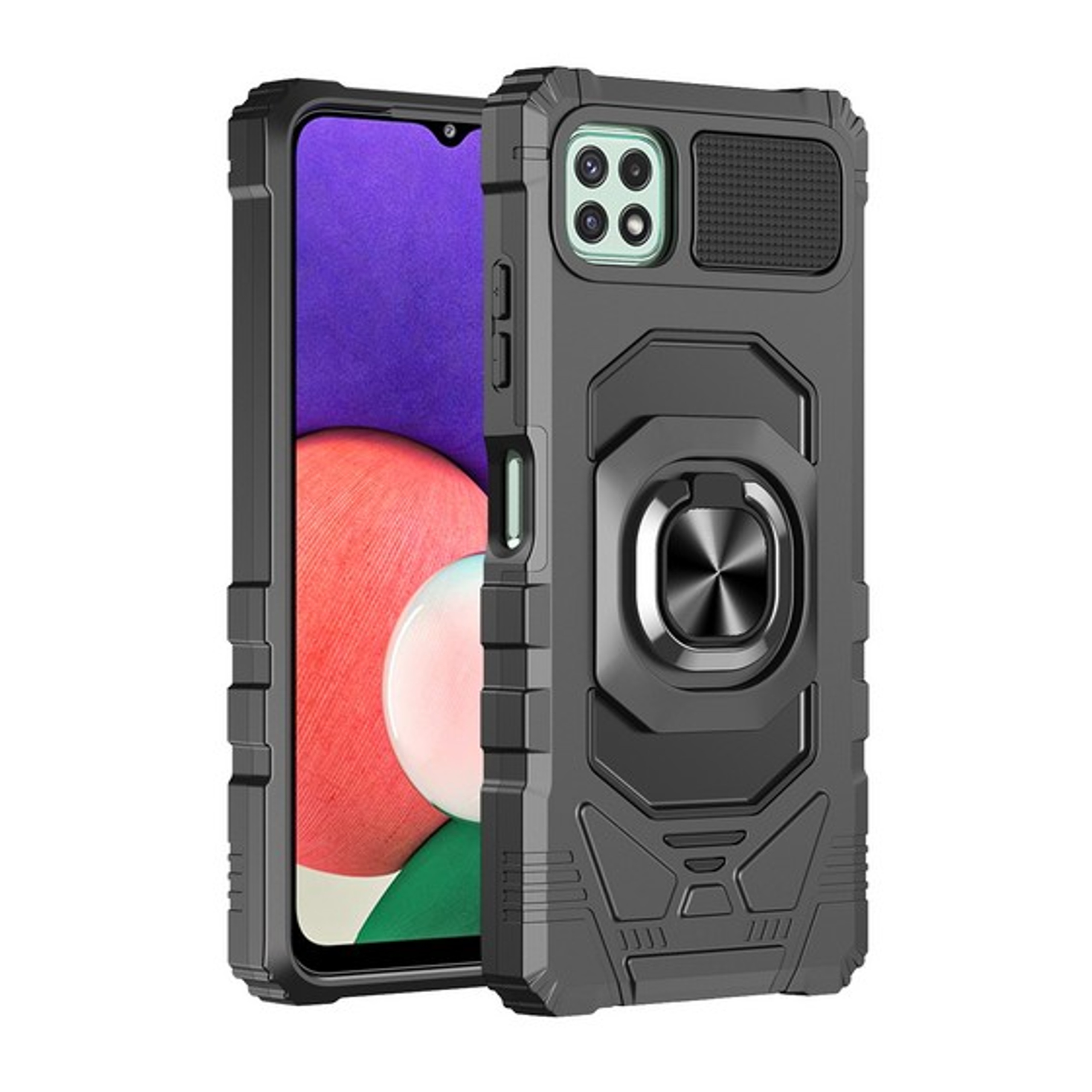 For Boost Mobile Celero 5G PLUS Hybrid Magnetic Ring Kickstand Armor Case Cover - Picture 11 of 41