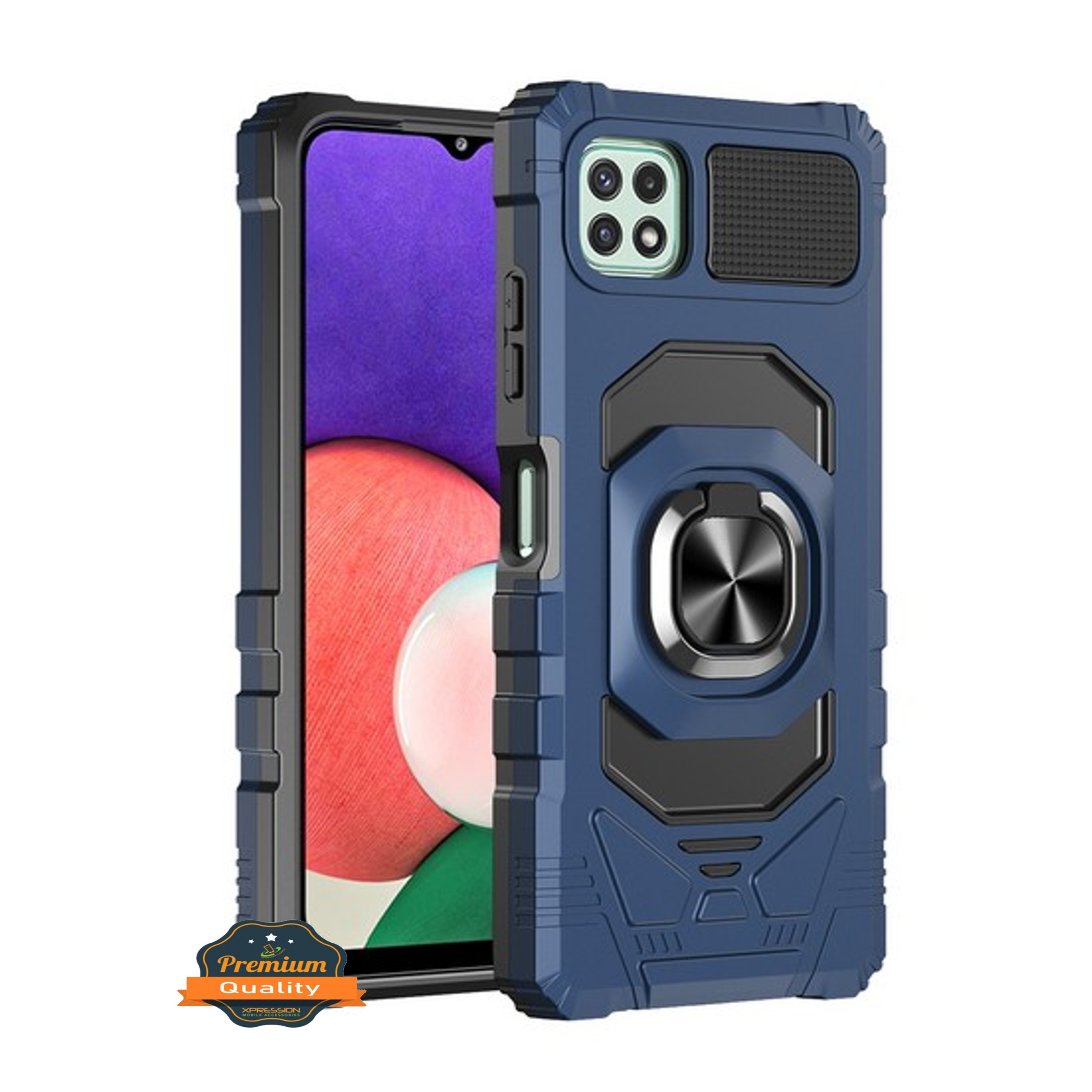 For Boost Mobile Celero 5G PLUS Hybrid Magnetic Ring Kickstand Armor Case Cover - Picture 18 of 41