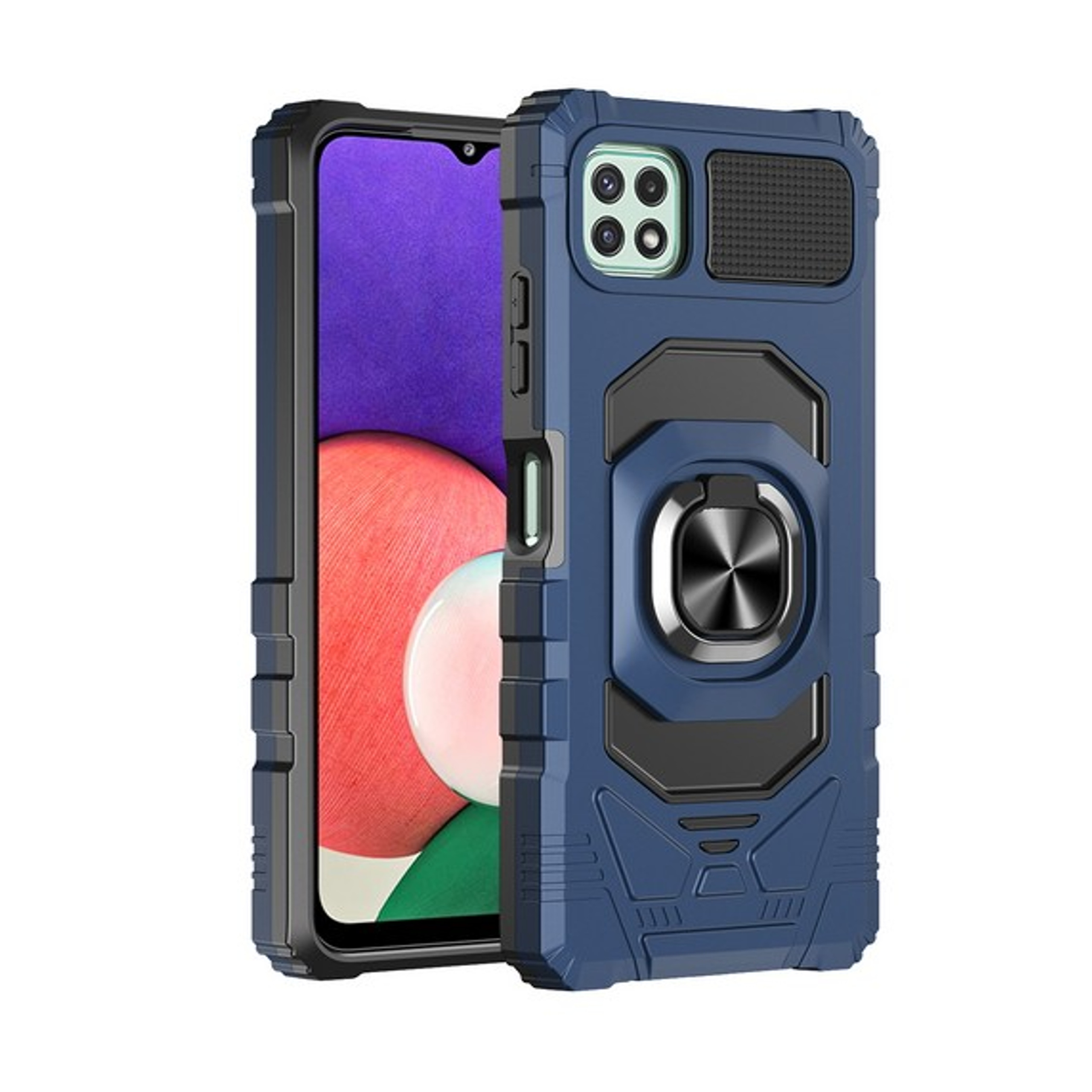 For Boost Mobile Celero 5G PLUS Hybrid Magnetic Ring Kickstand Armor Case Cover - Picture 19 of 41