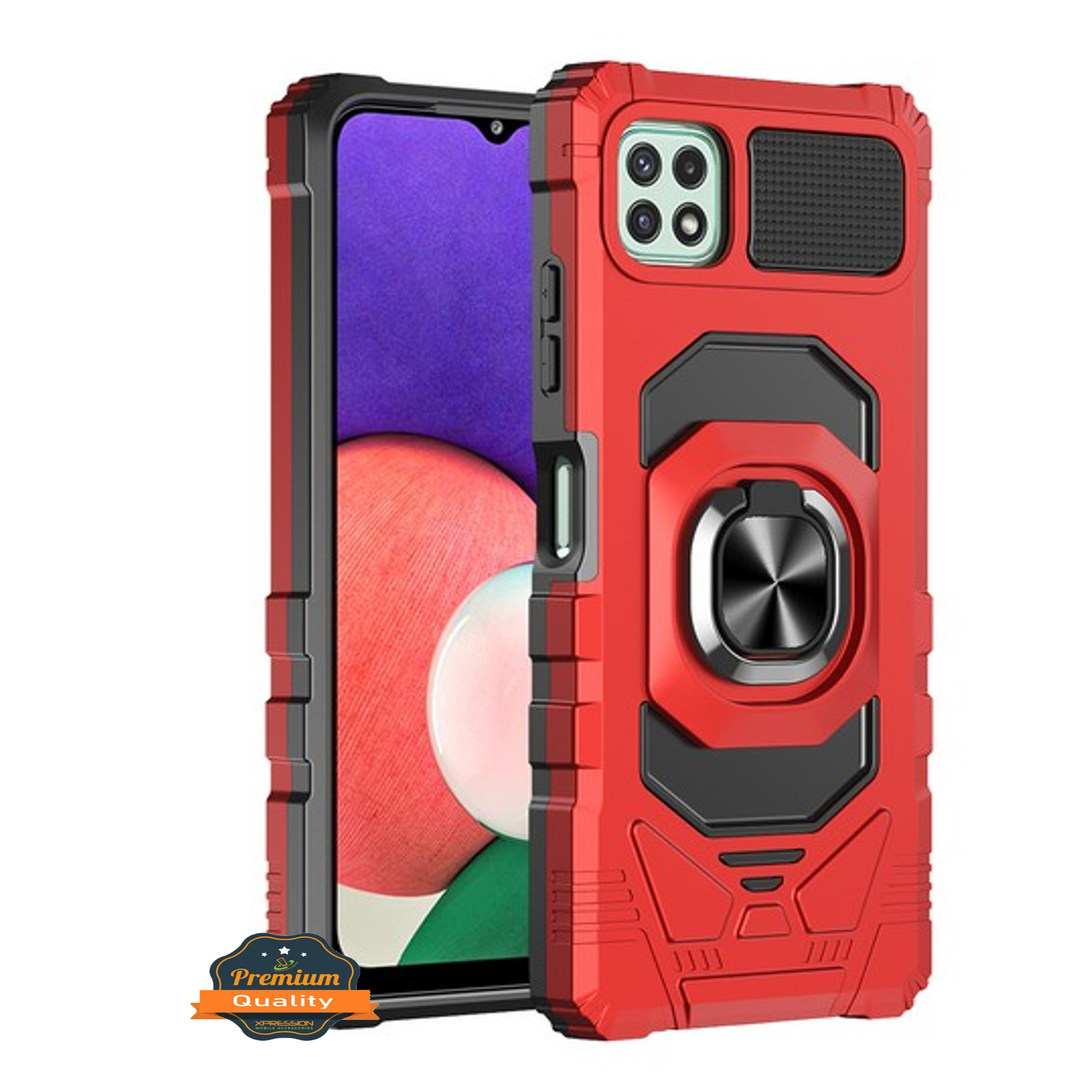 For Boost Mobile Celero 5G PLUS Hybrid Magnetic Ring Kickstand Armor Case Cover - Picture 26 of 41