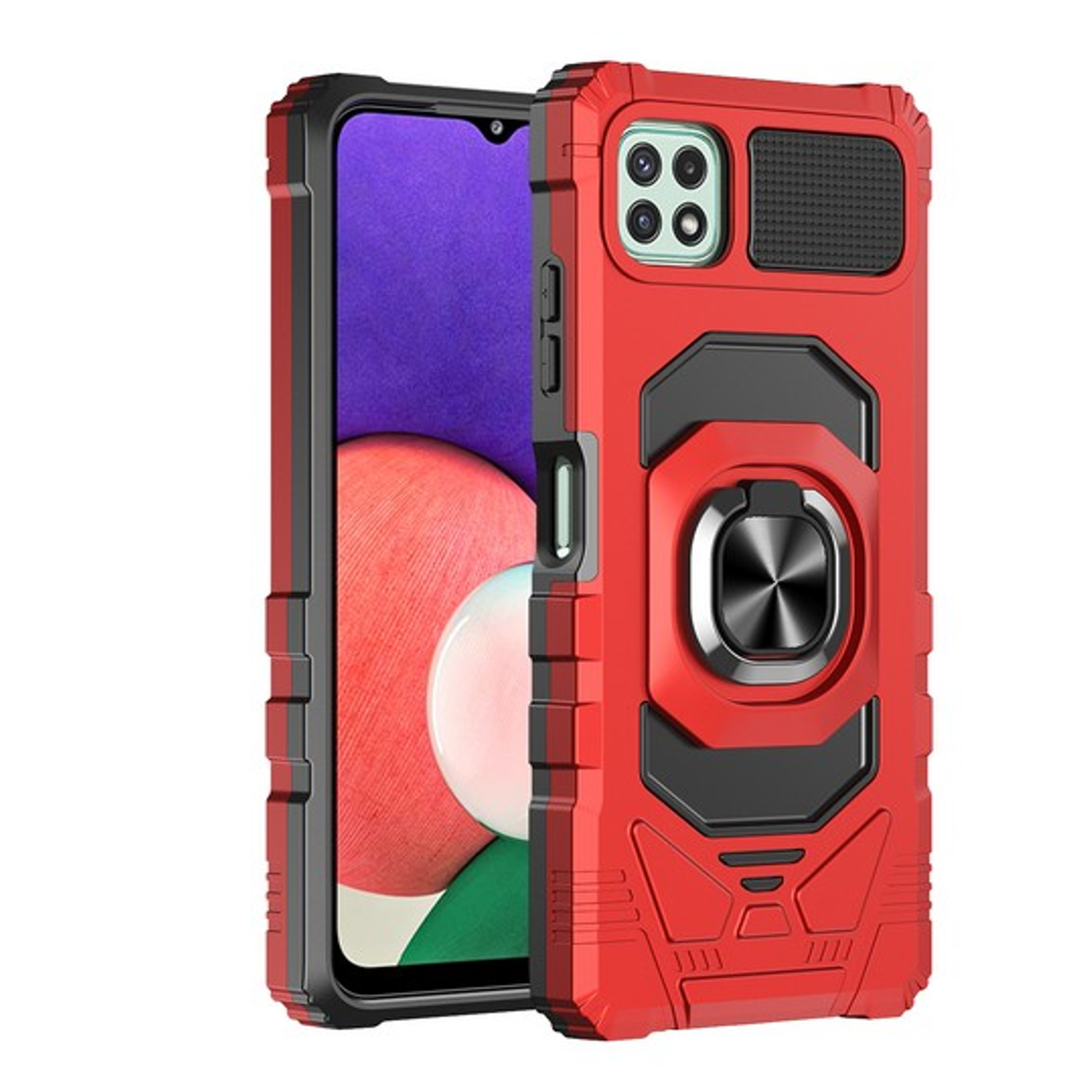 For Boost Mobile Celero 5G PLUS Hybrid Magnetic Ring Kickstand Armor Case Cover - Picture 27 of 41