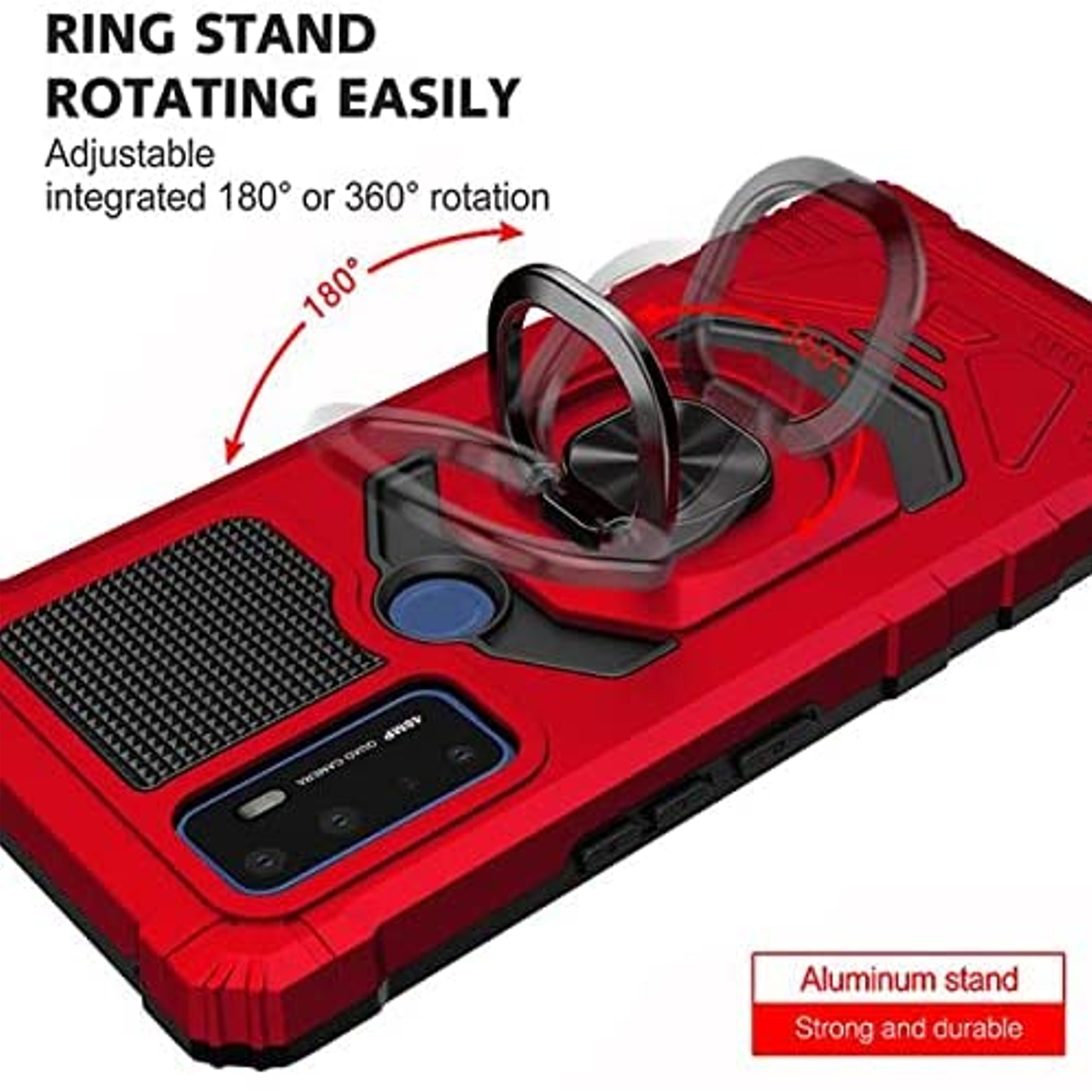 For Boost Mobile Celero 5G PLUS Hybrid Magnetic Ring Kickstand Armor Case Cover - Picture 32 of 41