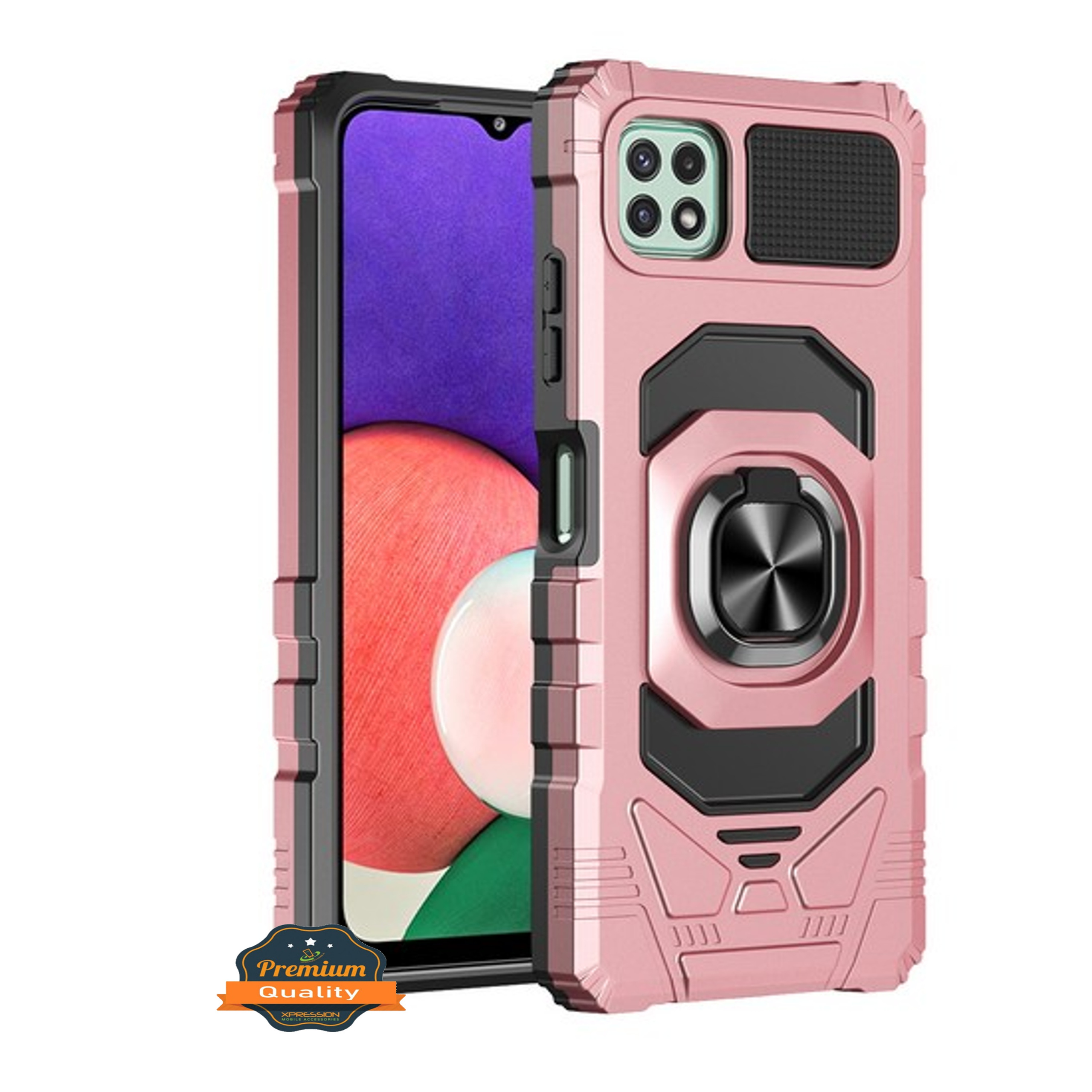 For Boost Mobile Celero 5G PLUS Hybrid Magnetic Ring Kickstand Armor Case Cover - Picture 34 of 41