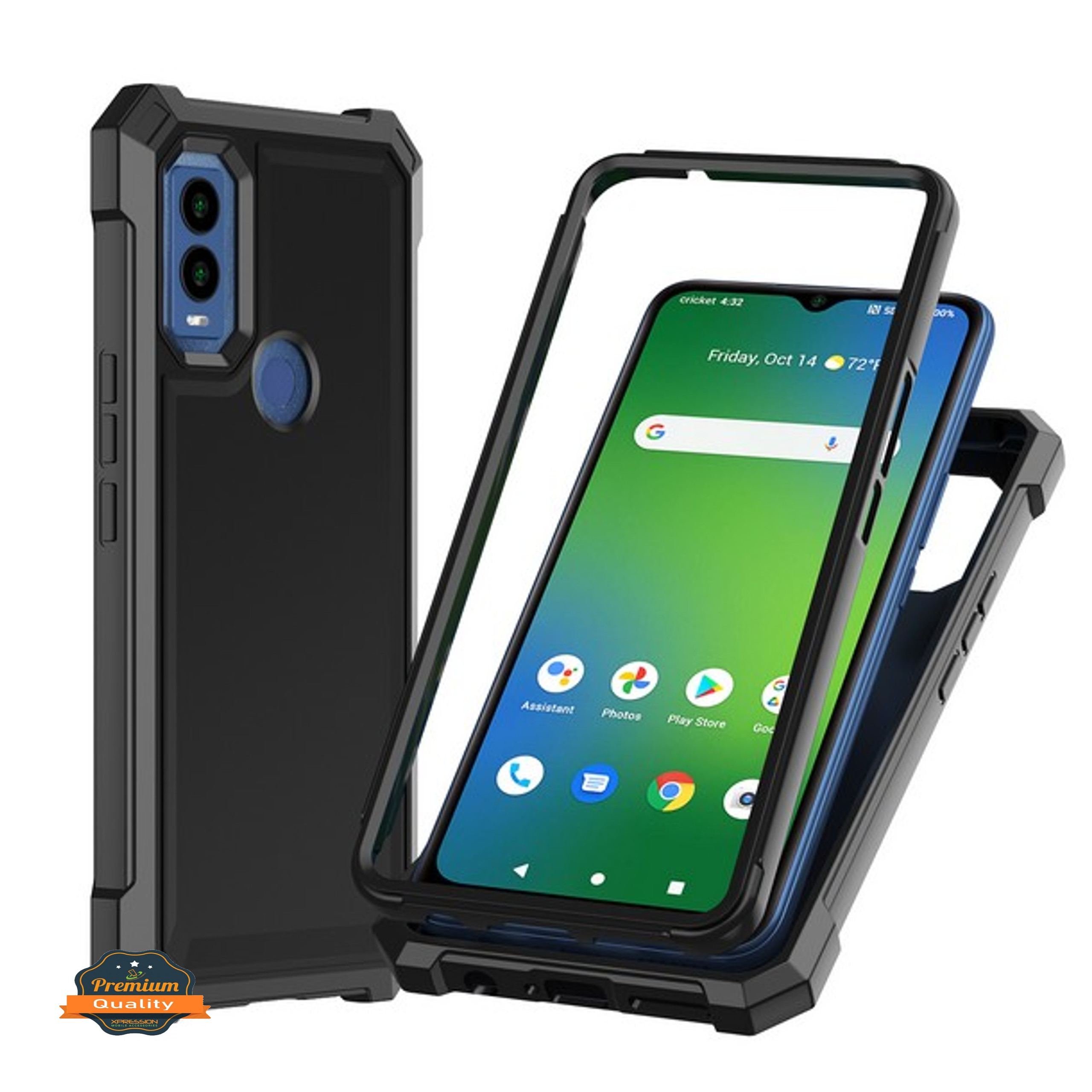 For Cloud Mobile Stratus C8 Hybrid 2in1 Front Bumper Frame Cover Edge TPU Case