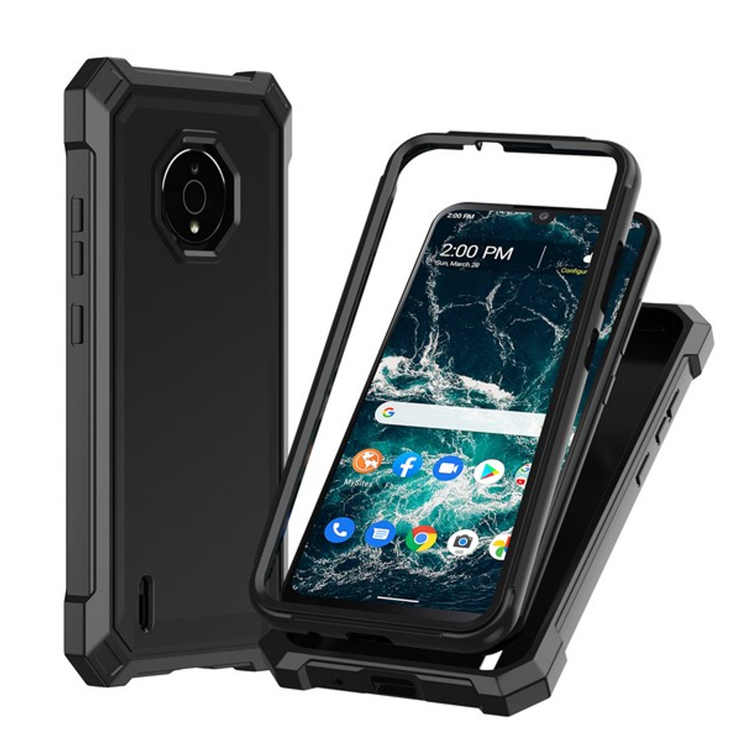 Per Cricket Ovation 3, AT&T Motivate Max Hybrid 2in1 custodia rigida resistente - Foto 83 di 96