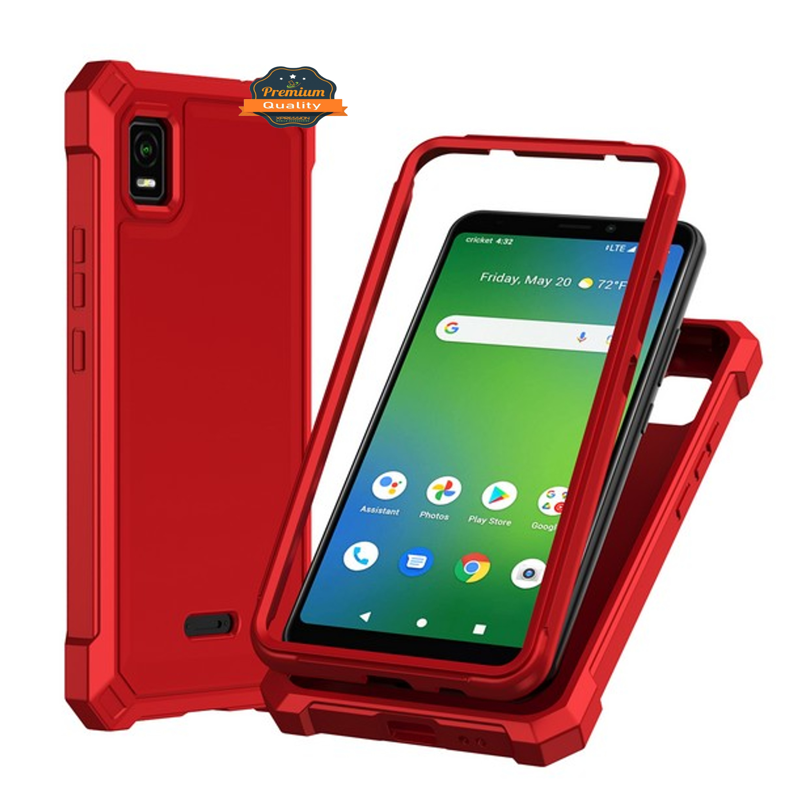 Funda protectora de borde de poliuretano termoplástico híbrido 2 en 1 con marco de parachoques con marco de parachoques para Cricket Magic/AT&T Propel 5G - Imagen 36 de 88