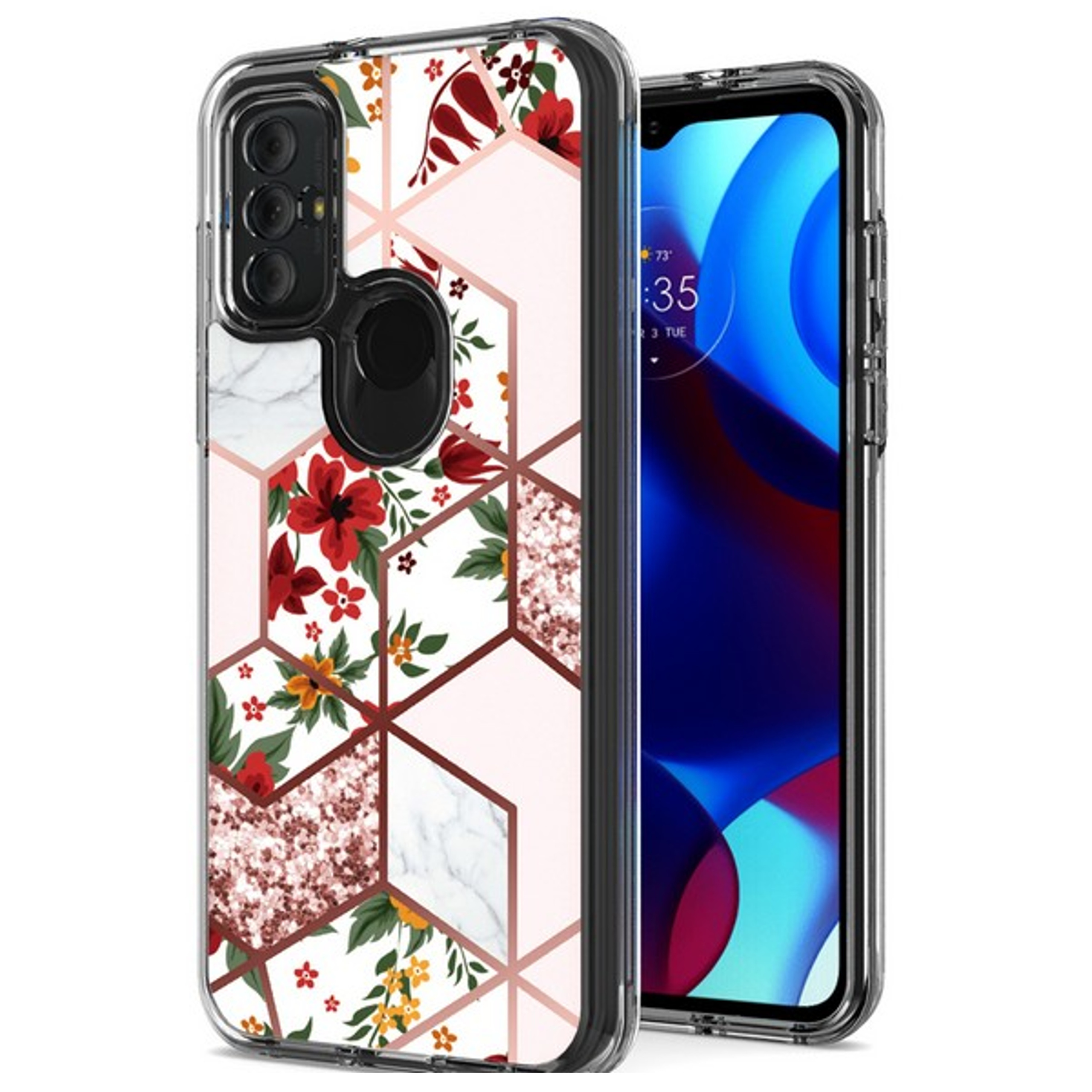 For Samsung Galaxy A13 5G Hybrid Fashion Marble Design Hard Back PC Case Cover - Picture 26 of 50