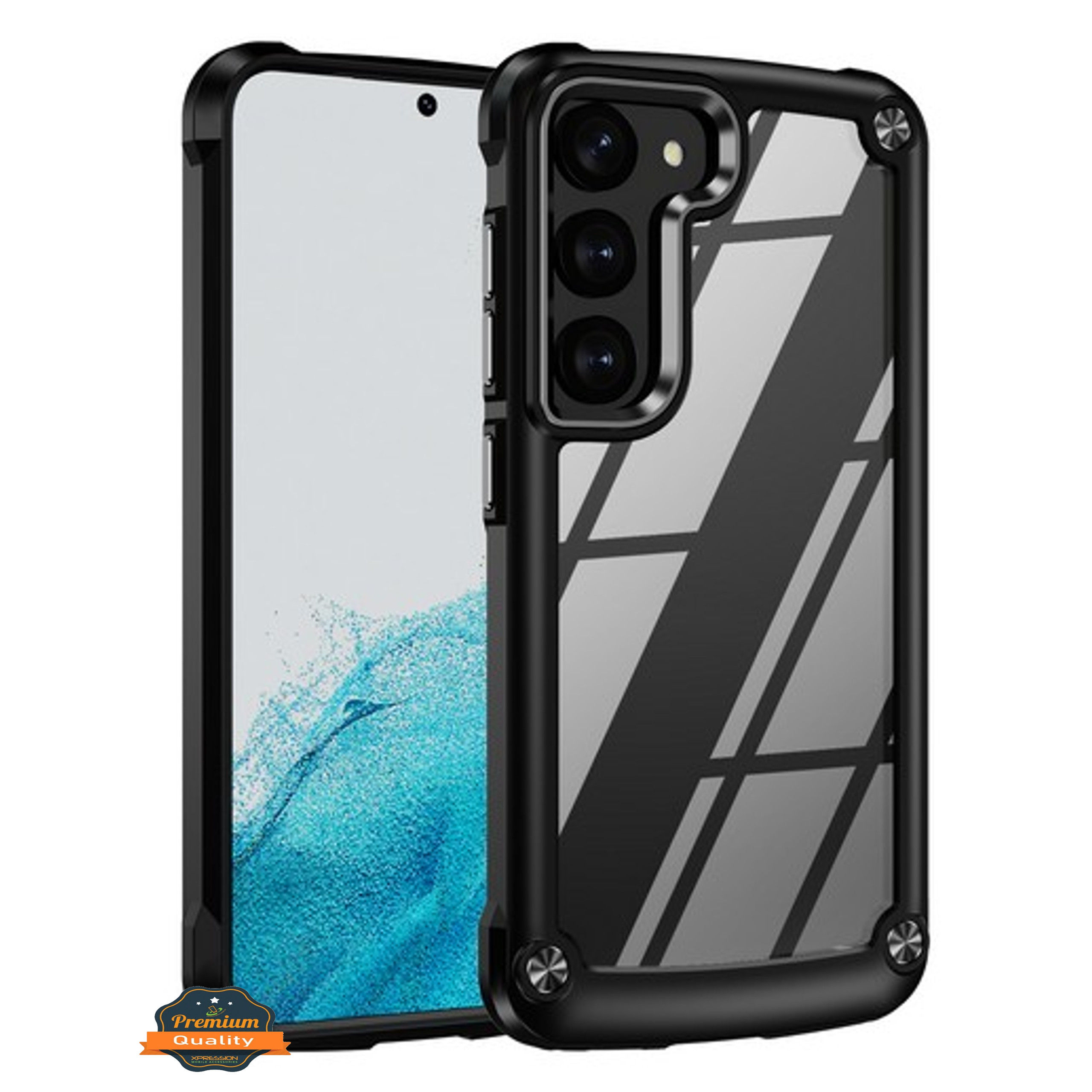 For Samsung Galaxy A14 5G Hybrid Clear back Shield Hard PC Edge Frame Case Cover - Picture 10 of 49
