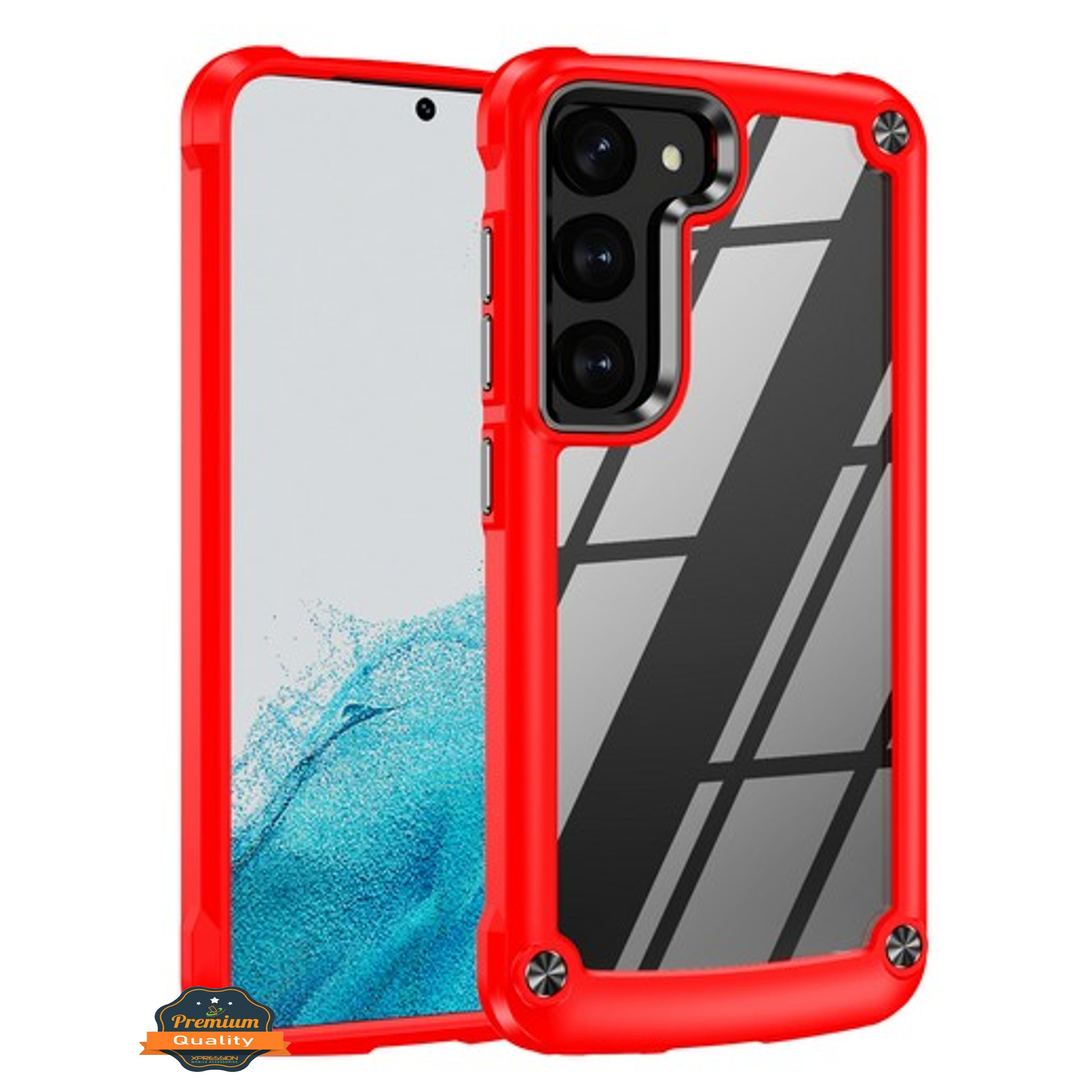 For Samsung Galaxy A14 5G Hybrid Clear back Shield Hard PC Edge Frame Case Cover - Picture 34 of 49