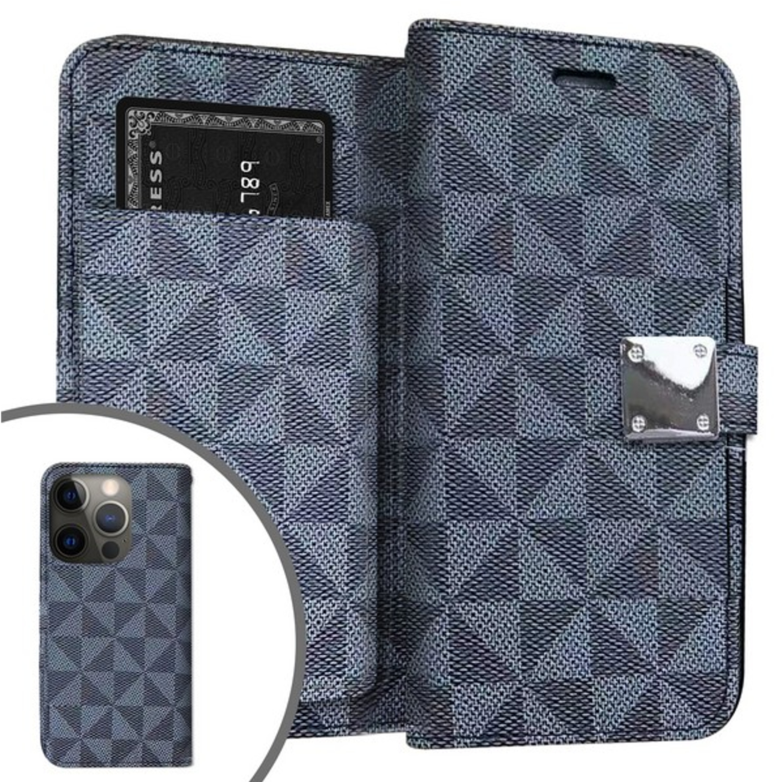 For Samsung Galaxy A14 5G Fabric Wallet Case Card Slots ID Storage Pouch Cover - Picture 9 of 31