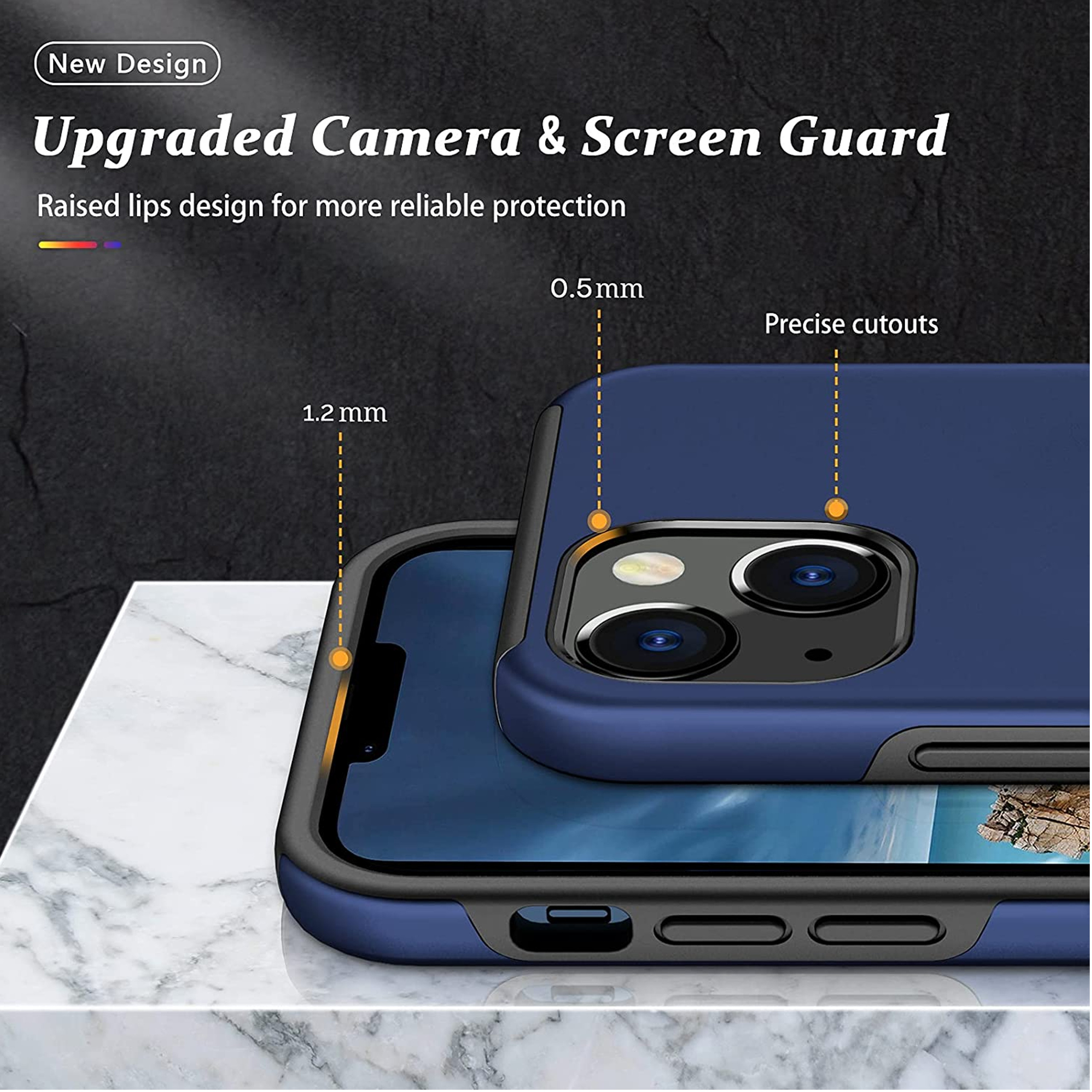 For Samsung Galaxy A14 5G Hybrid with Flat Metal Ring Stand Slim Fit Case Cover - Picture 22 of 57