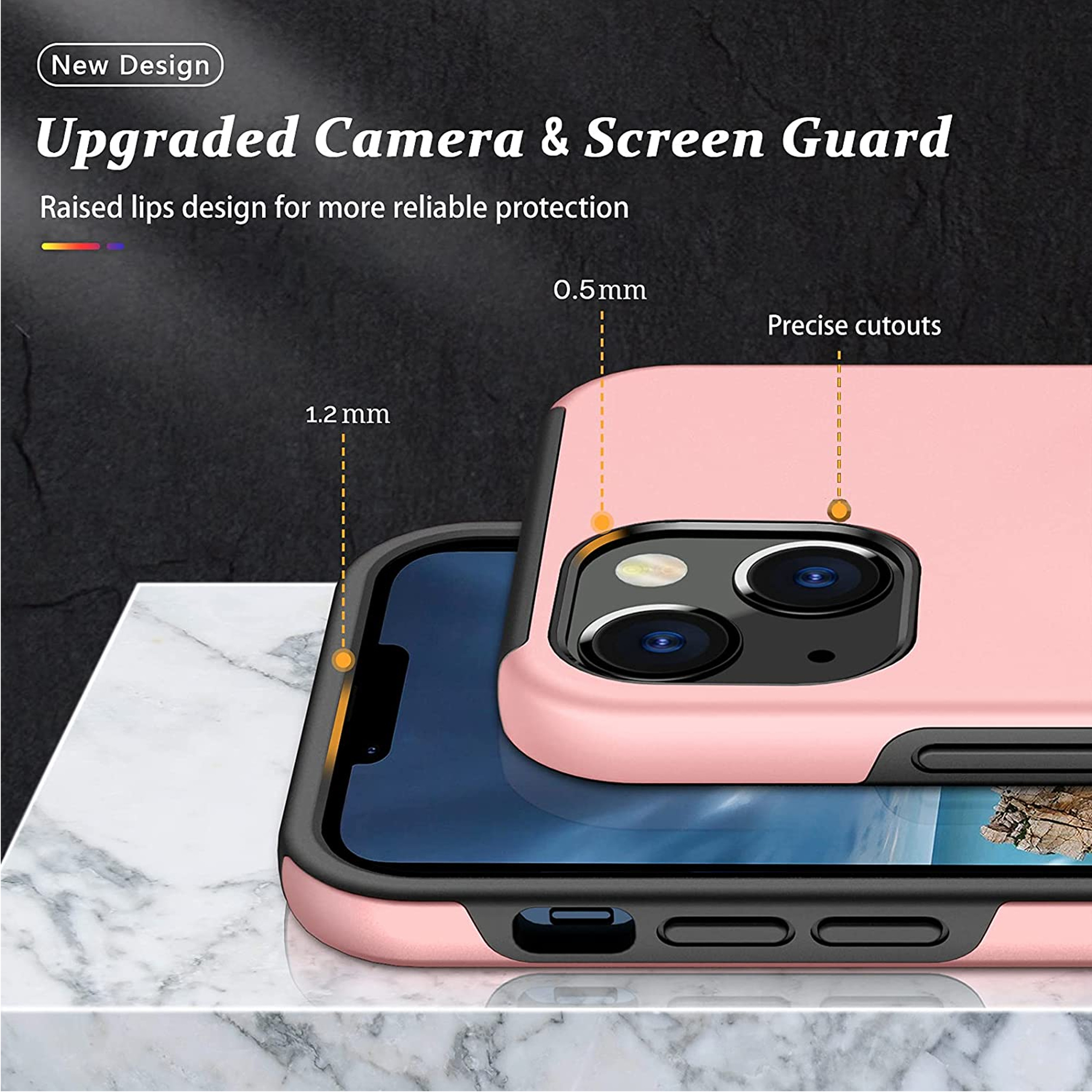 For Samsung Galaxy A14 5G Hybrid with Flat Metal Ring Stand Slim Fit Case Cover - Picture 48 of 57