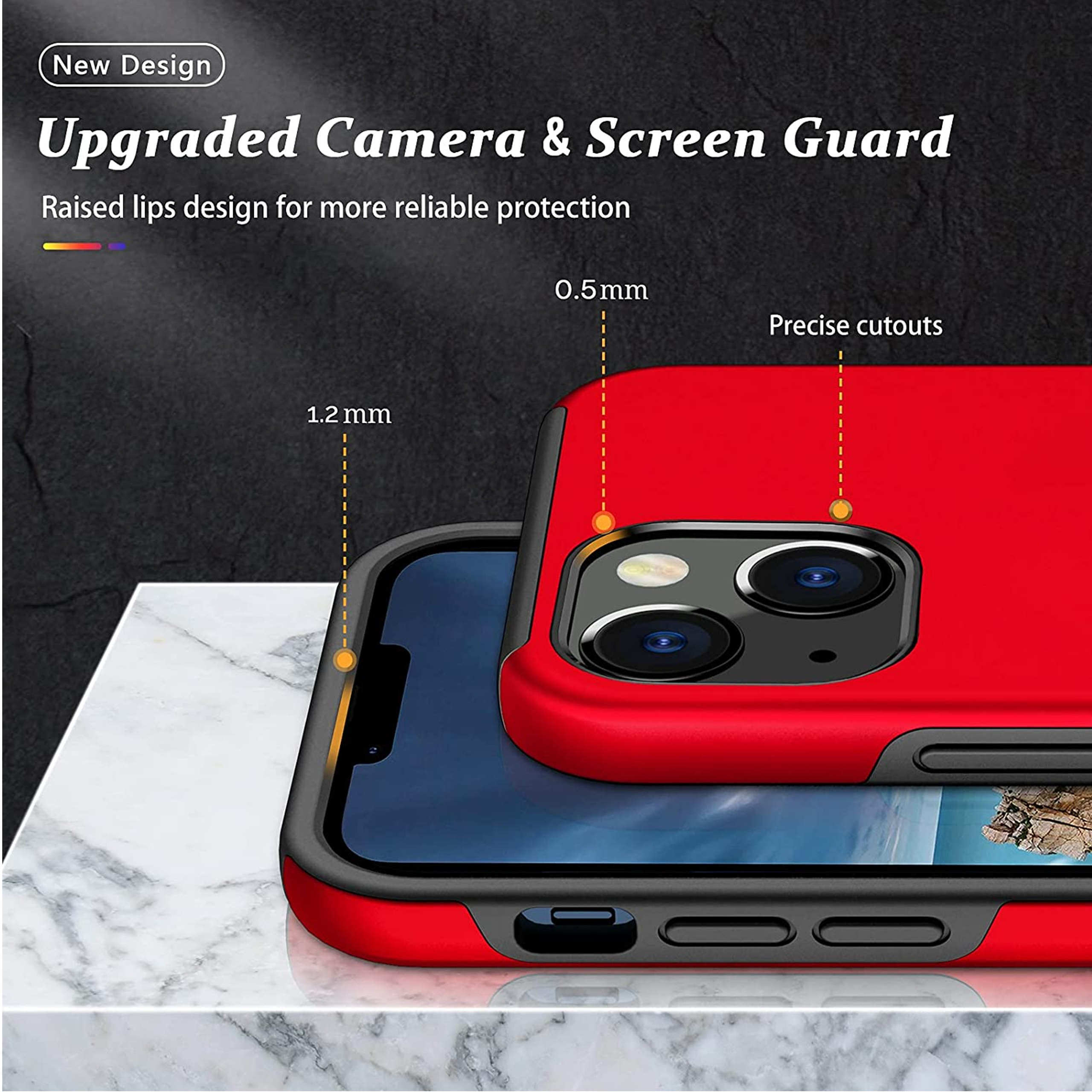 For Samsung Galaxy A14 5G Hybrid with Flat Metal Ring Stand Slim Fit Case Cover - Picture 33 of 57