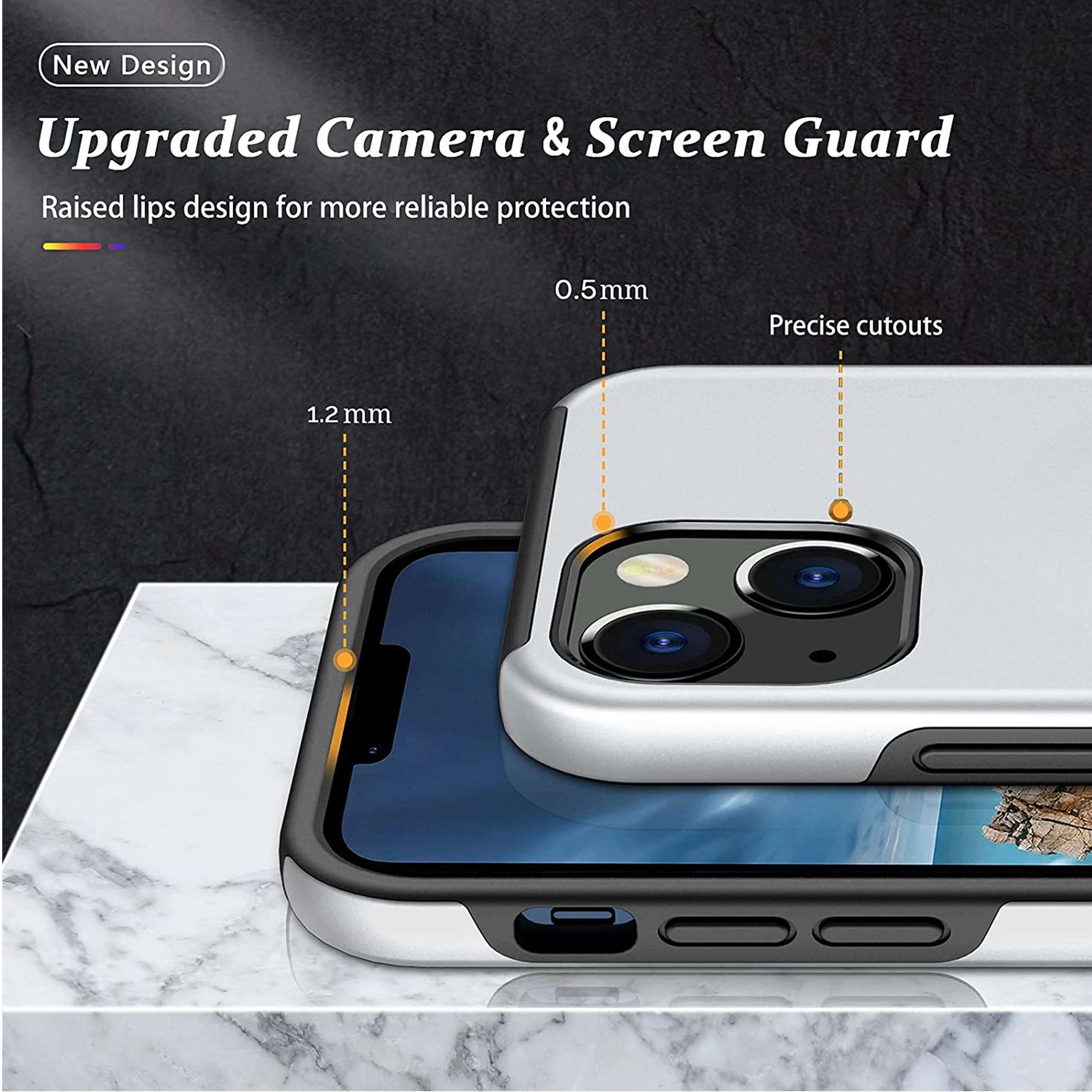 For Samsung Galaxy A14 5G Hybrid with Flat Metal Ring Stand Slim Fit Case Cover - Picture 57 of 57
