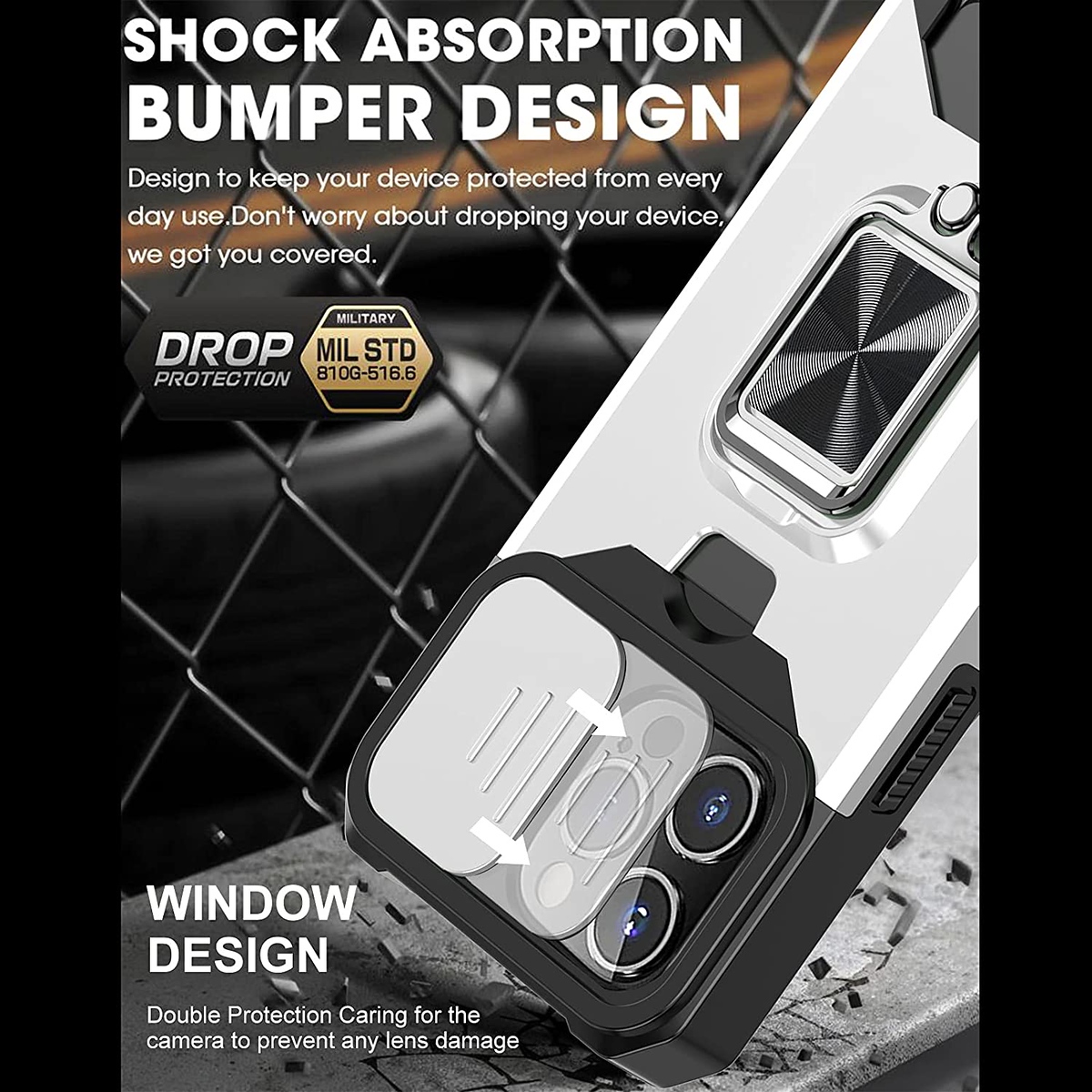 For Samsung Galaxy A15 5G Hybrid Wallet Camera Card Slot & Ring Stand Case Cover - Picture 40 of 45